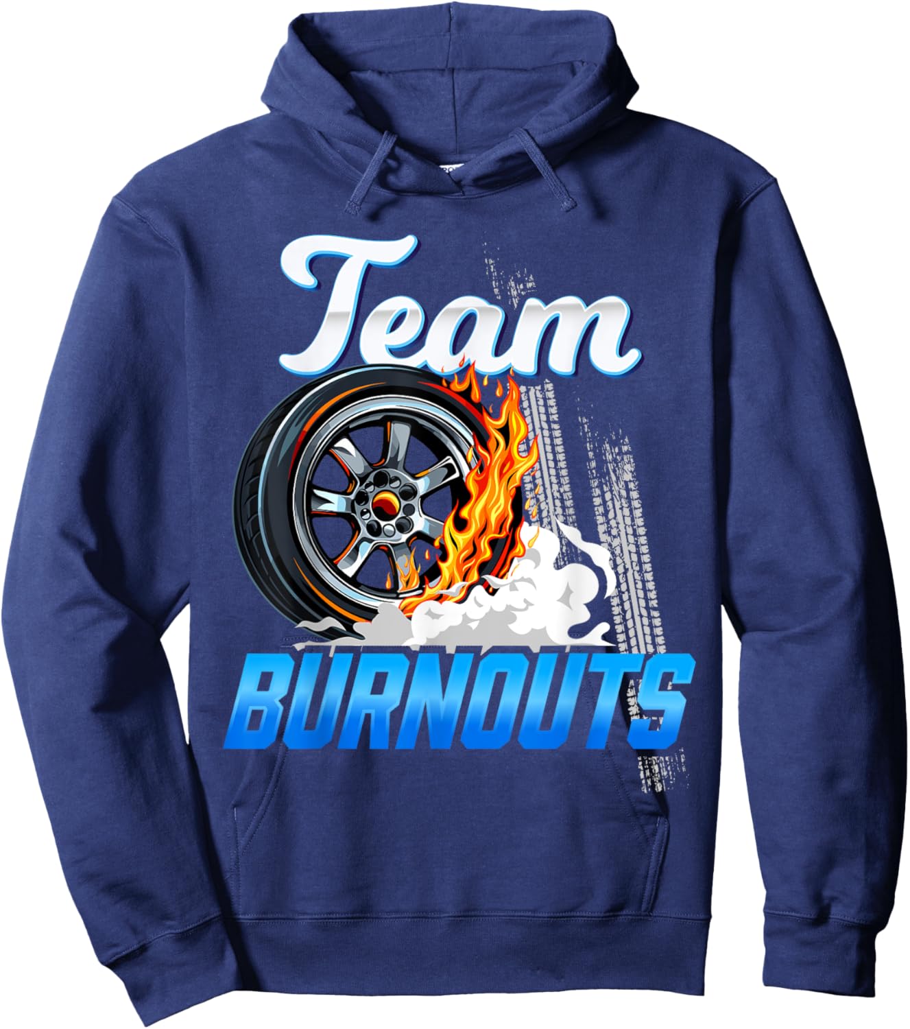 Burnouts Or Bows Team Boy Team Burnouts Gender Reveal Hoodie - Hoodie | Navy