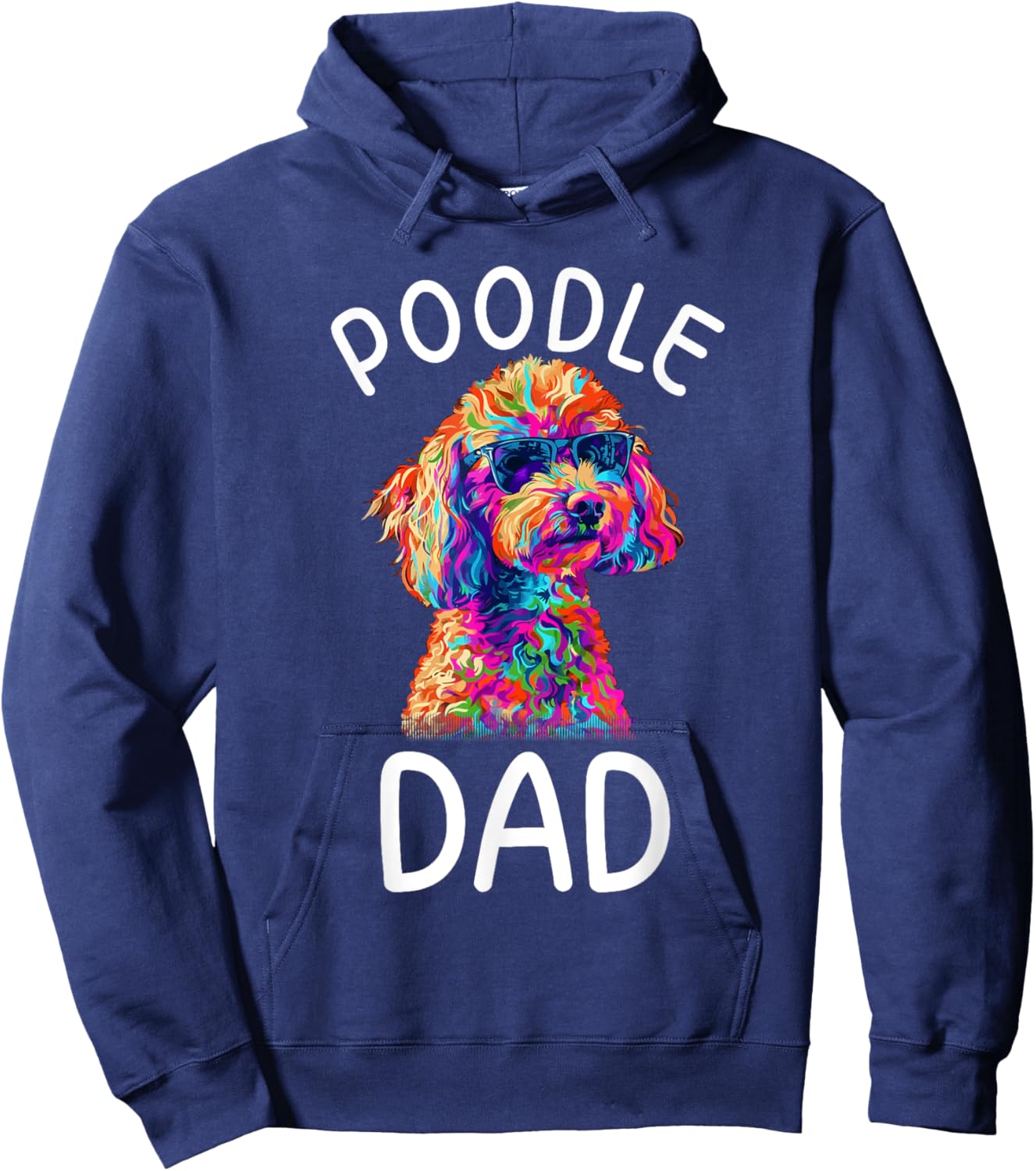 Toy Poodle Dad Pop Art Design Toy Poodle Lovers Hoodie - Hoodie | Navy