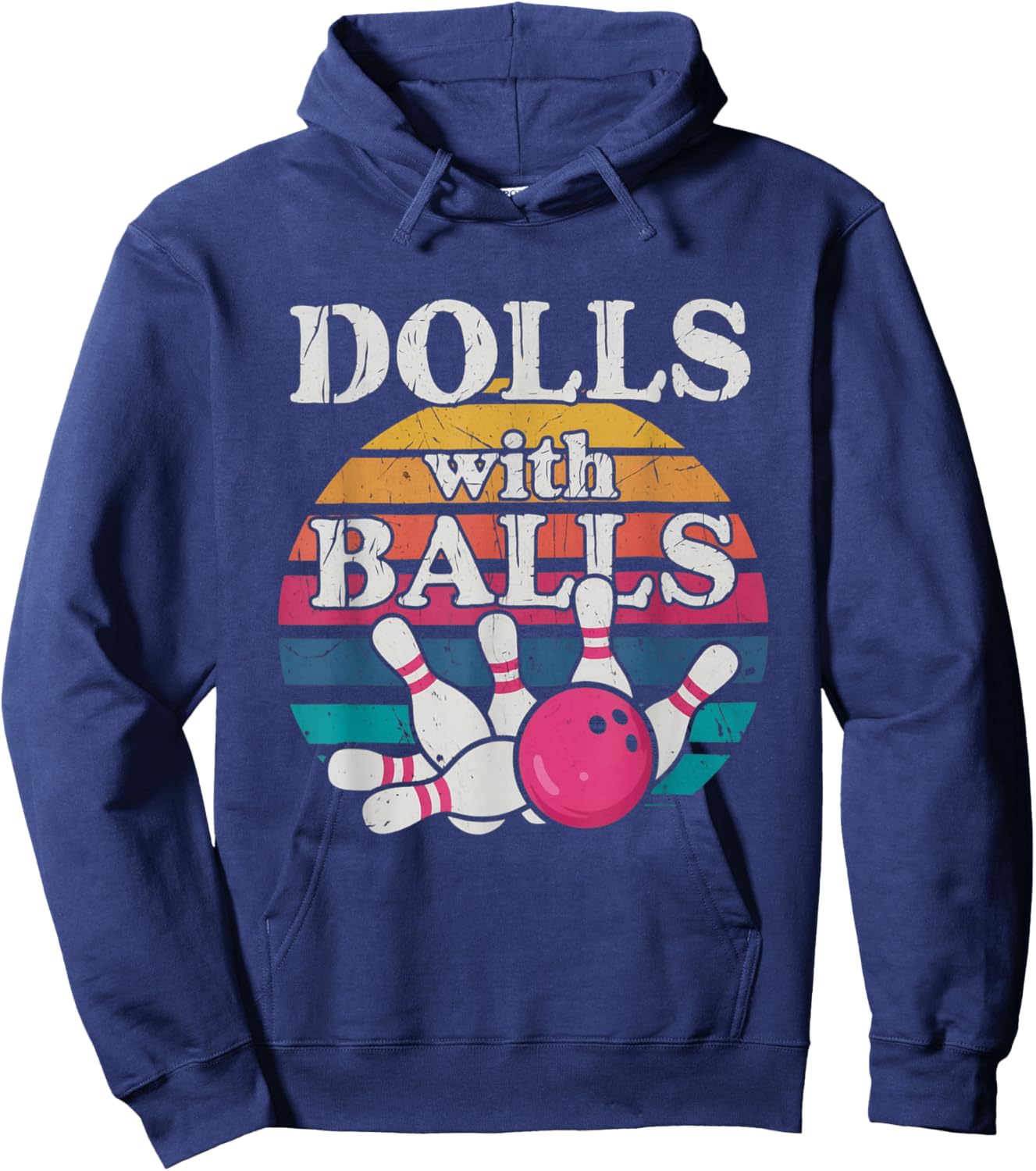 Dolls With Balls Funny Matching Bowling Team Name Hoodie - Hoodie | Navy