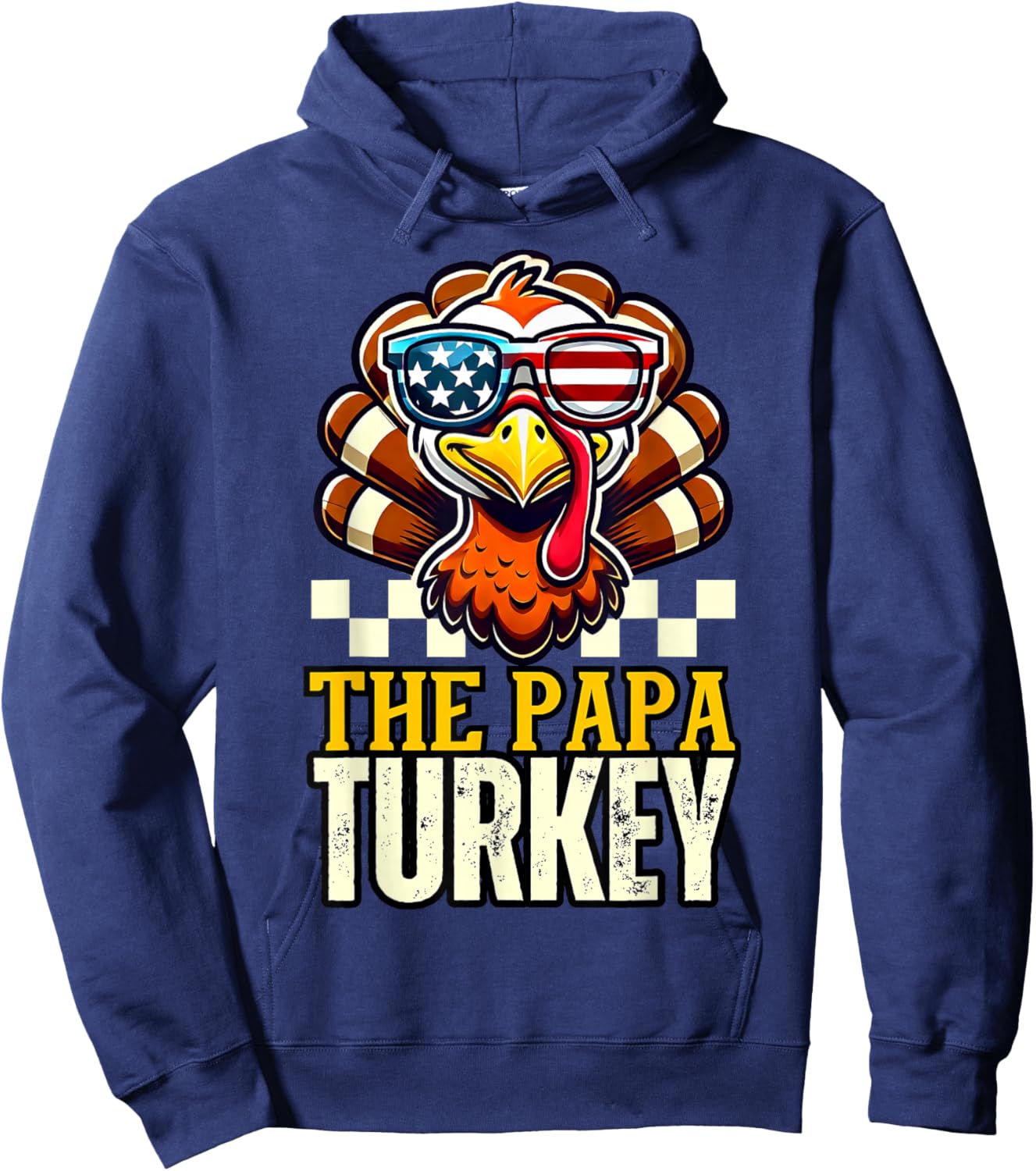 Papa Turkey Dad Dinner Group matching family thanksgiving Hoodie - Hoodie | Navy