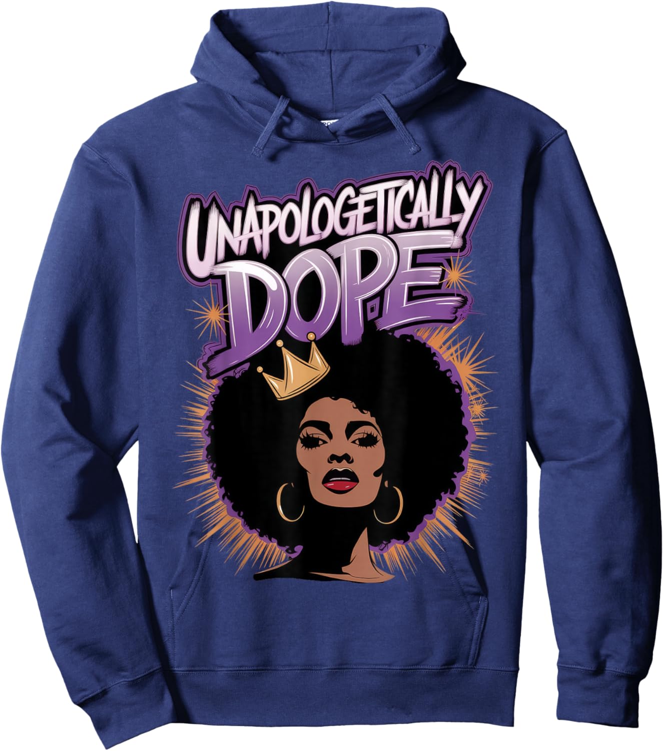 Unapologetically Dope Afro American Hoodie - Hoodie | Navy