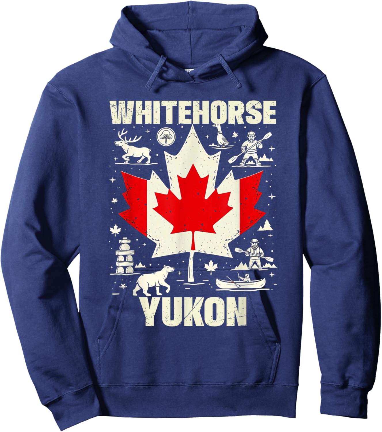 Whitehorse Yukon Canada Canadian Travel Vacation Hoodie - Hoodie | Navy