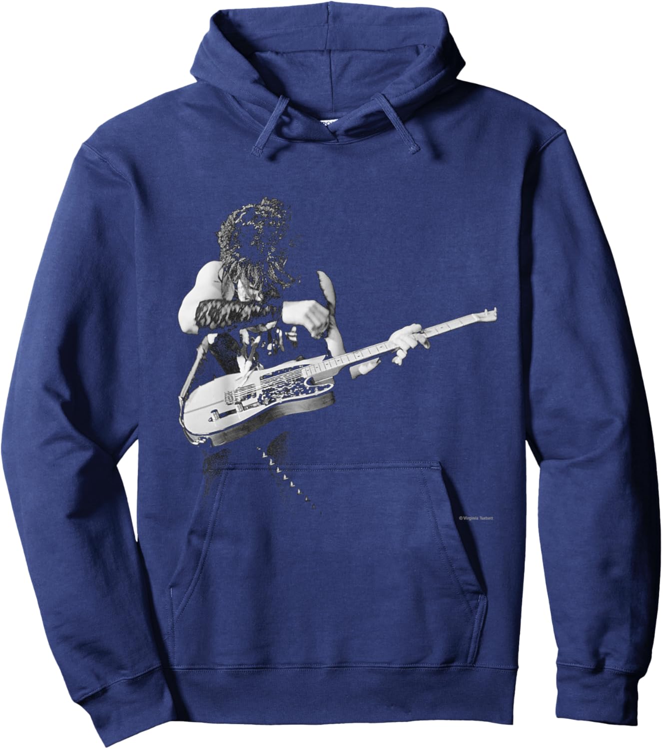 Prince Playing Guitar Live By Virgina Turbett Hoodie - Hoodie | Navy