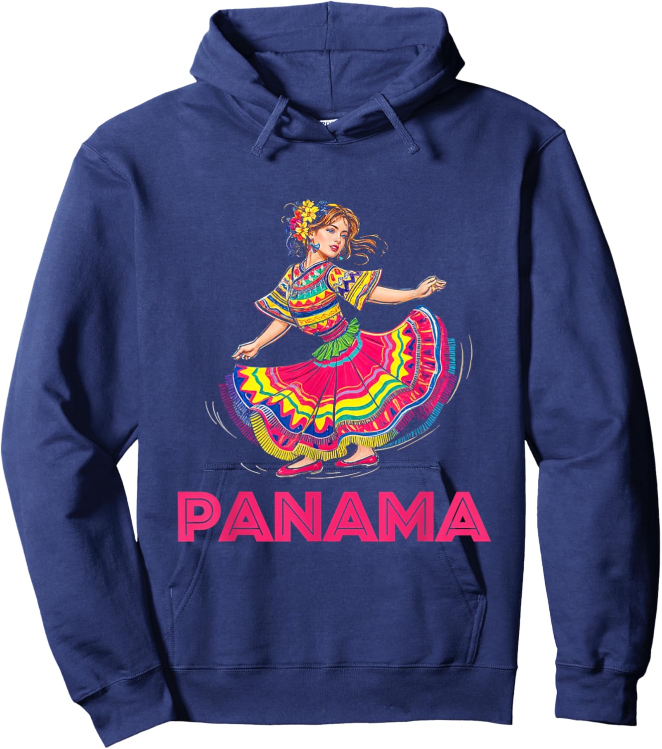 Panama Dance Girl Traditional Culture Panama Pride Hoodie - Hoodie | Navy