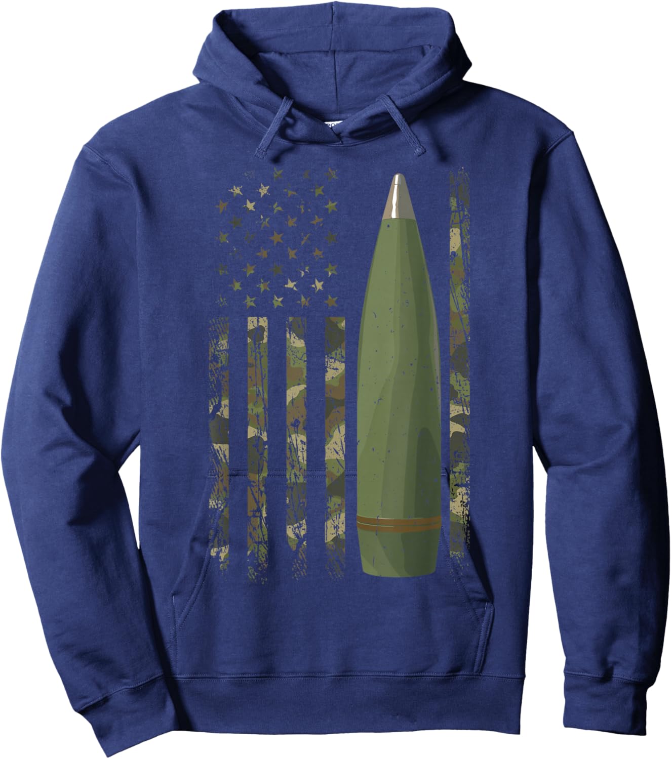 Field Artillery Officer American Flag Hoodie - Hoodie | Navy