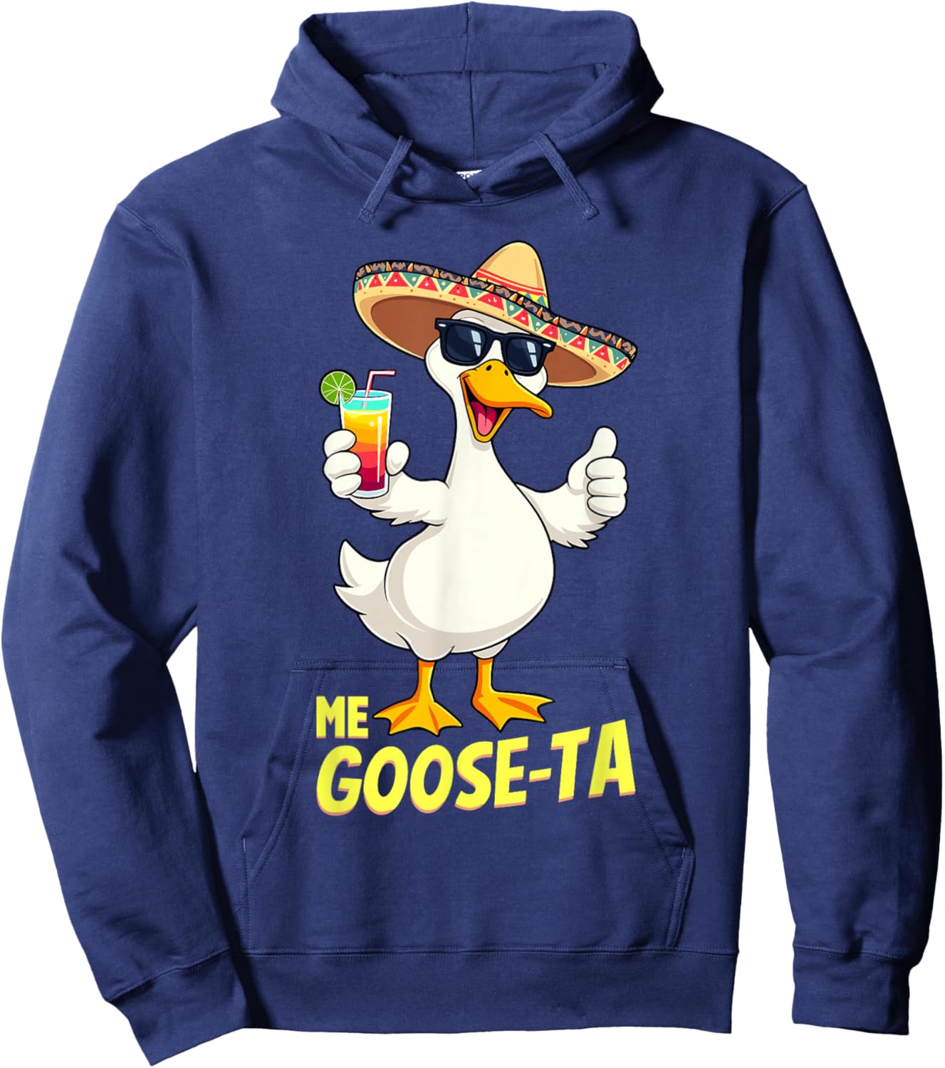 Funny Mexican Saying | Me Goose Ta | Spanish Goose Pun Hoodie - Hoodie | Navy