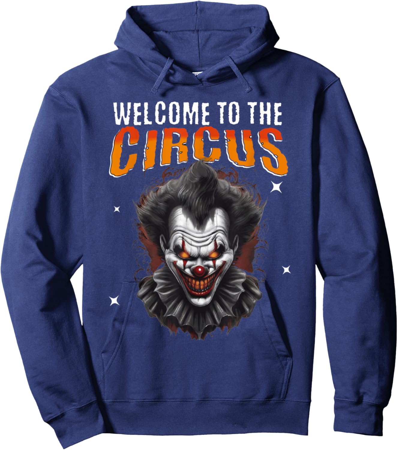 Halloween Scary Circus Clown Horror Costume Adult Top Hoodie - Hoodie | Navy