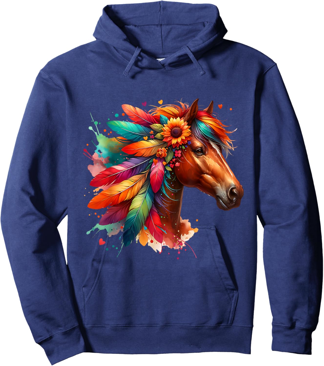 Horse Girl Teens Women Horses Lover Riding Horse Hoodie - Hoodie | Navy