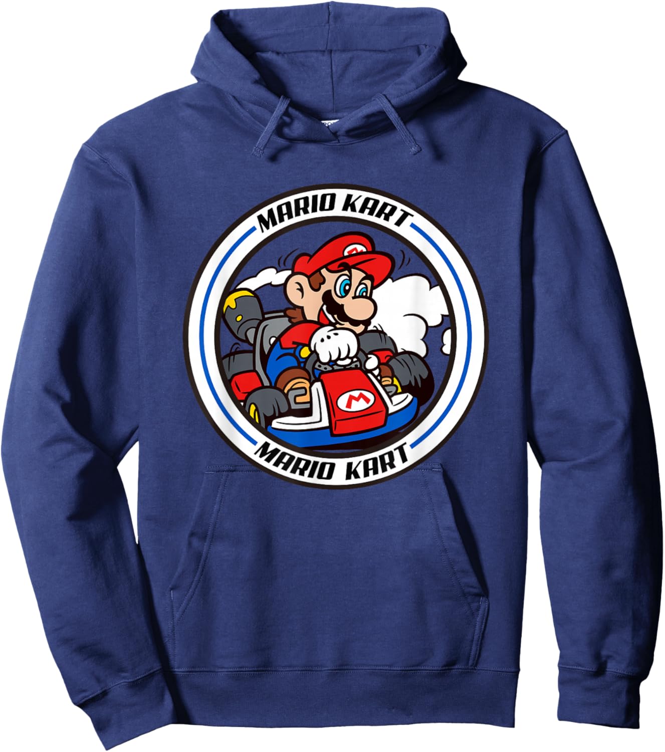 Mario Kart Speed Racer Classic Mario Circle Hoodie - Hoodie | Navy