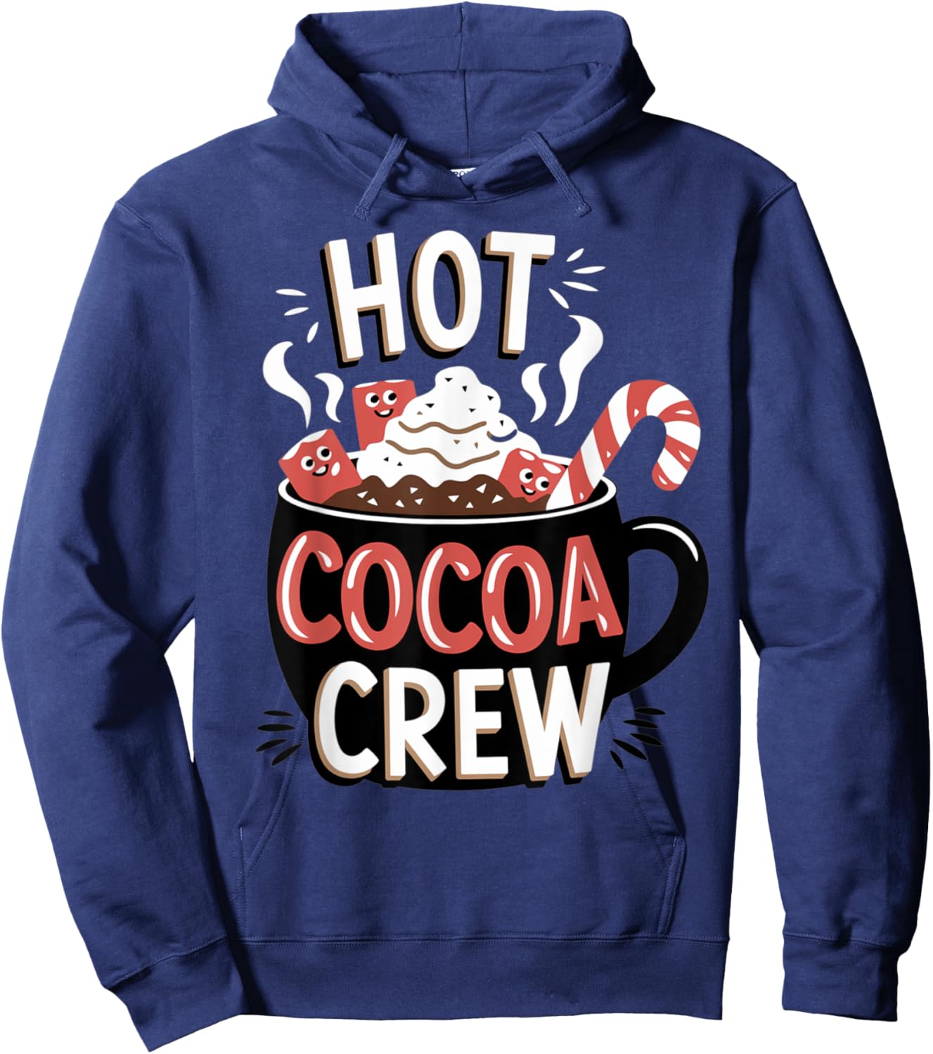 Hot Cocoa Crew Cozy Winter Holiday Team Hoodie - Hoodie | Navy