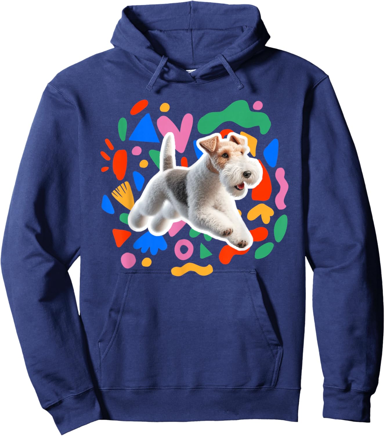 Wire Fox Terrier Colorful Design Dog Women Kids Hoodie - Hoodie | Navy