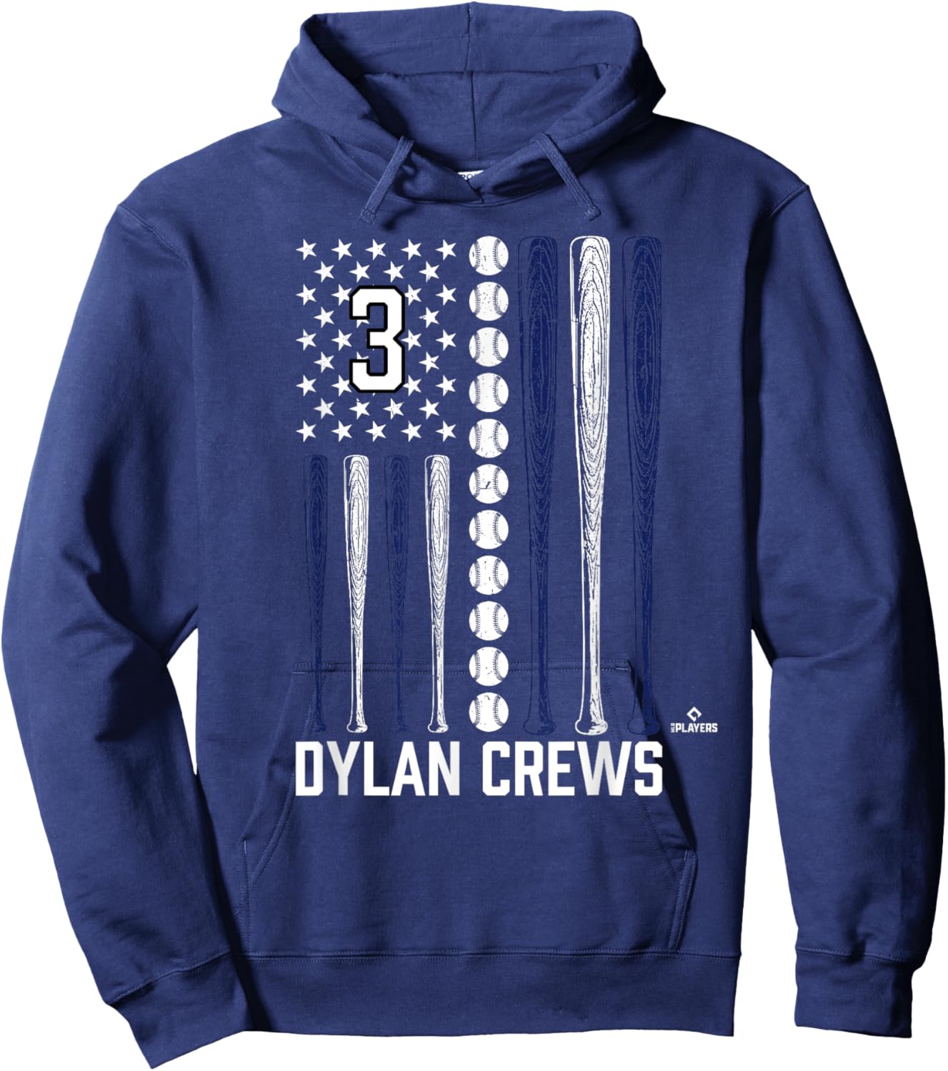 Baseball American Flag Dylan Crews Washington Baseball MLBPA Hoodie - Hoodie | Navy
