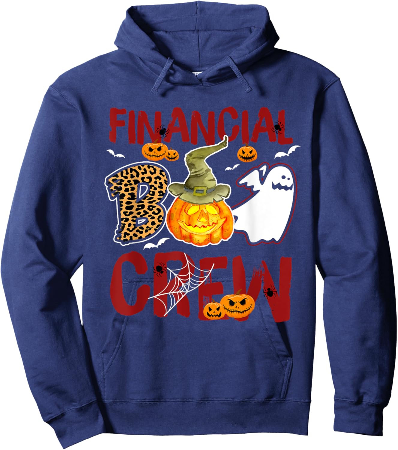 Financial Boo Crew Halloween Financial Aid Match Hoodie - Hoodie | Navy