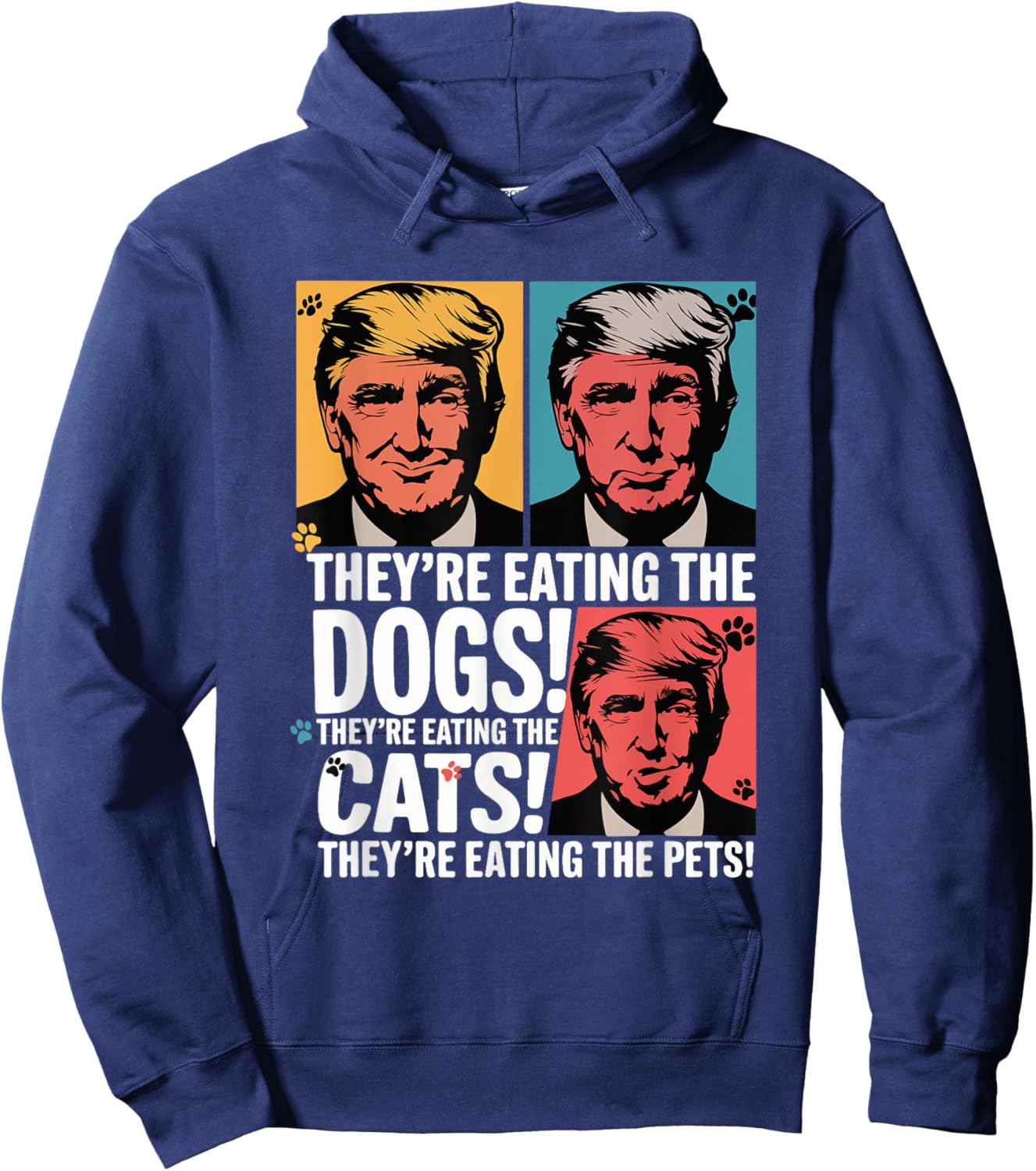 They're Eating The Dogs Trump Vs Kamala 2024 Election Debate Hoodie - Hoodie | Navy
