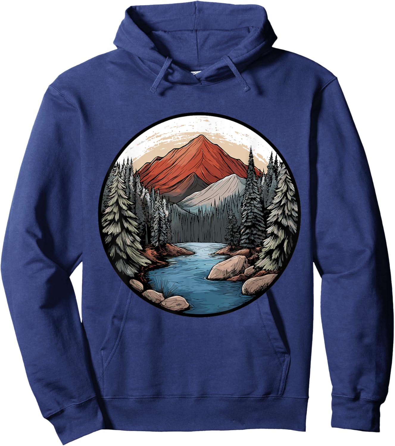 Hiking in Nature, Hiking Hoodie - Hoodie | Navy