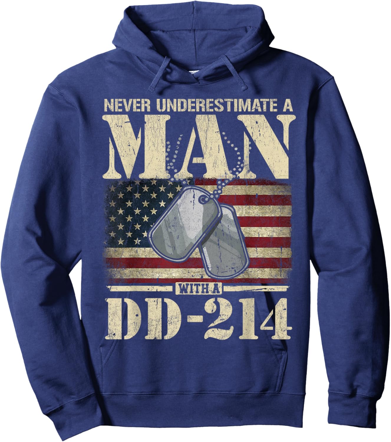 DD 214 Alumni Never Underestimate an Old Man with A DD-214 Hoodie - Hoodie | Navy