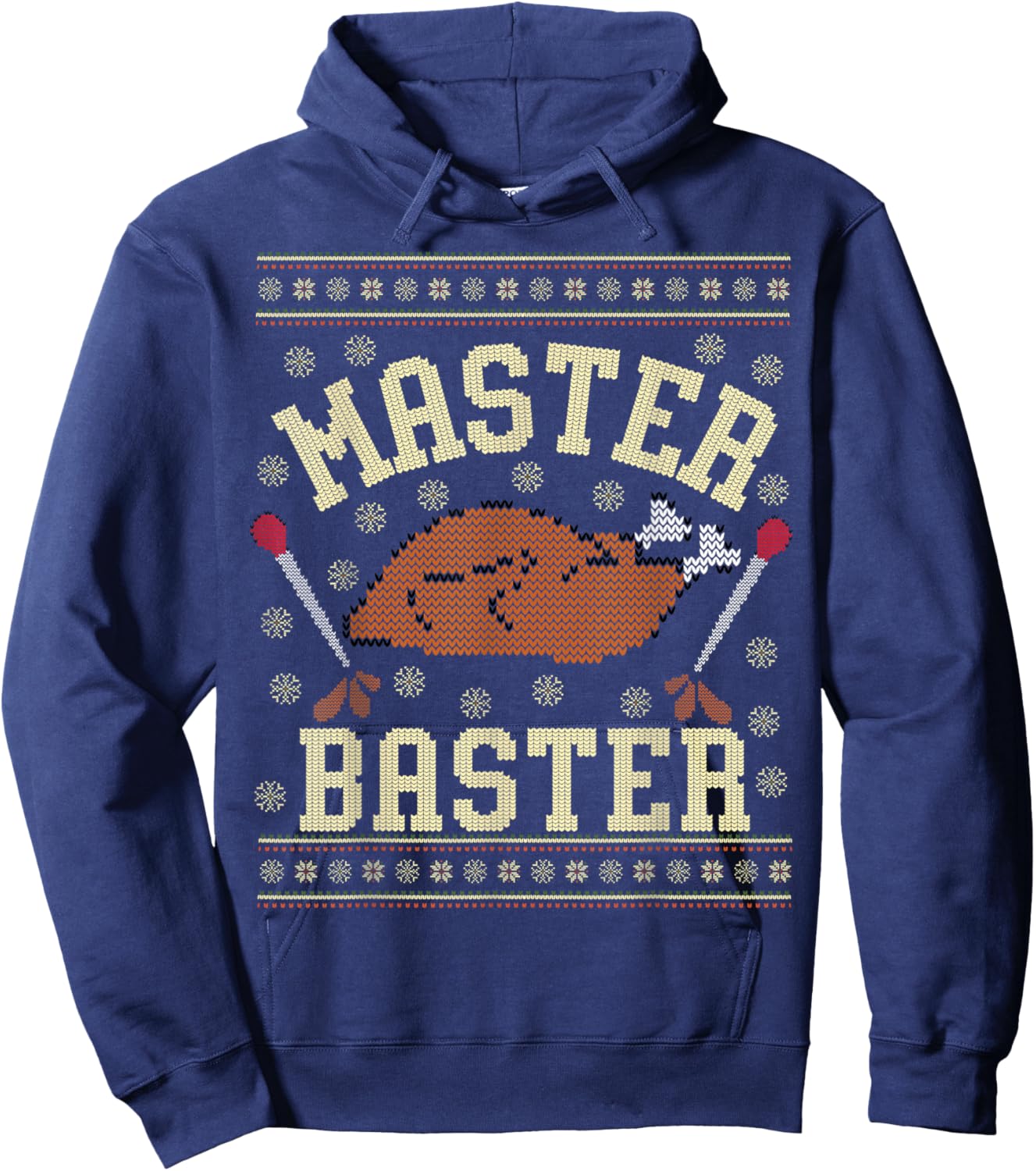 Master Baster Ugly Thanksgiving Sweater Dirty Inappropriate Hoodie - Hoodie | Navy