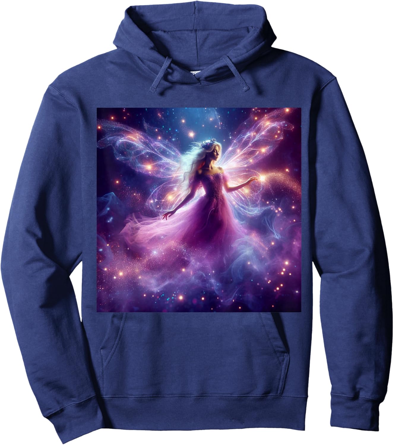 Beautiful Enchanted Fairy Sparkling with Magical Purple Mist Hoodie - Hoodie | Navy