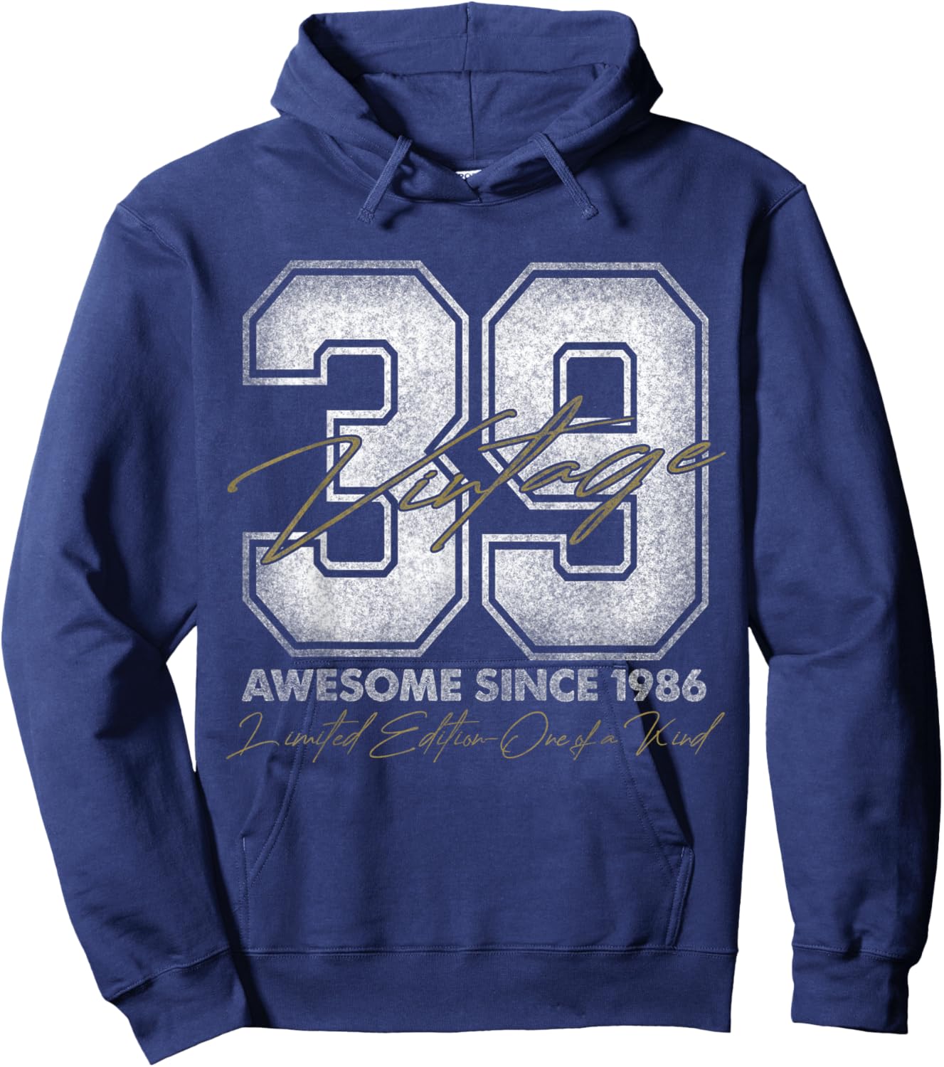39 Year Old Gifts Vintage 1986 Limited Edition 39th Birthday Hoodie - Hoodie | Navy