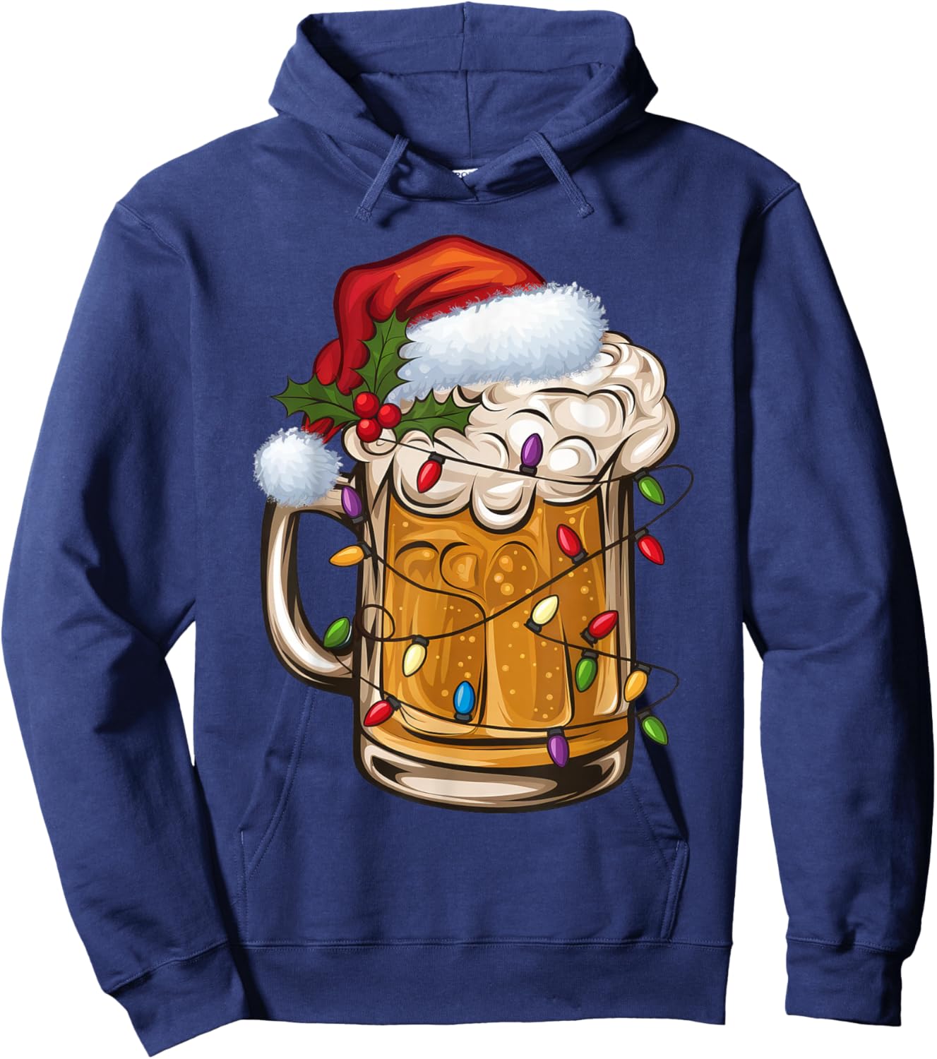 Xmas Christmas Beer Hoodie - Hoodie | Navy