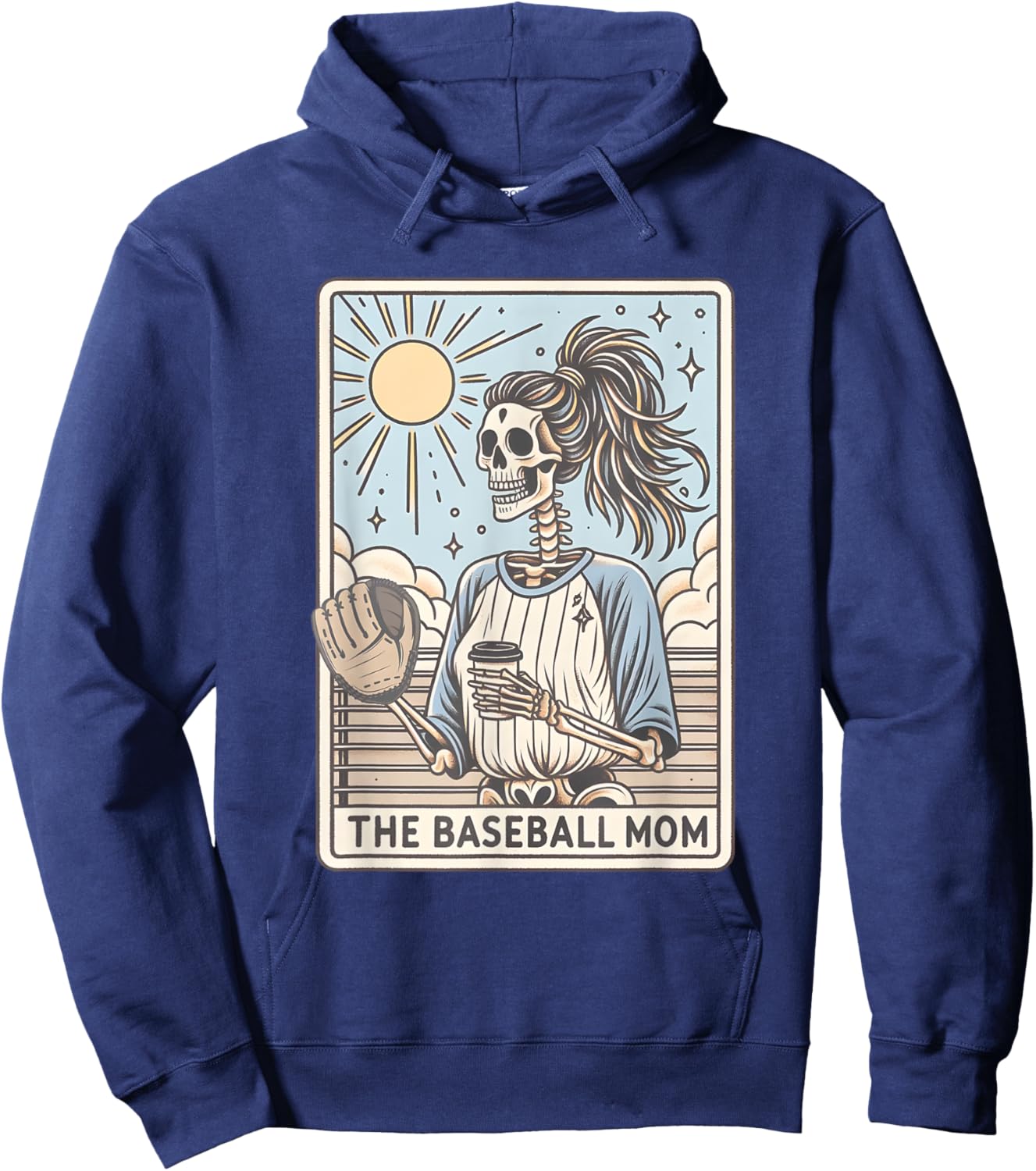Funny Baseball Mom Halloween, Halloween Baseball Mama Hoodie - Hoodie | Navy