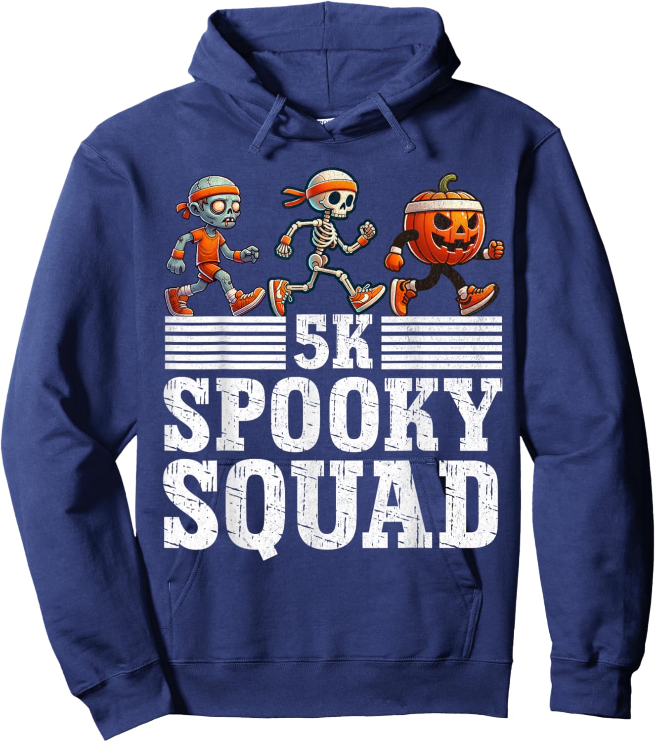 Halloween Fun Run Matching Halloween 5K Runners Matching Run Hoodie - Hoodie | Navy