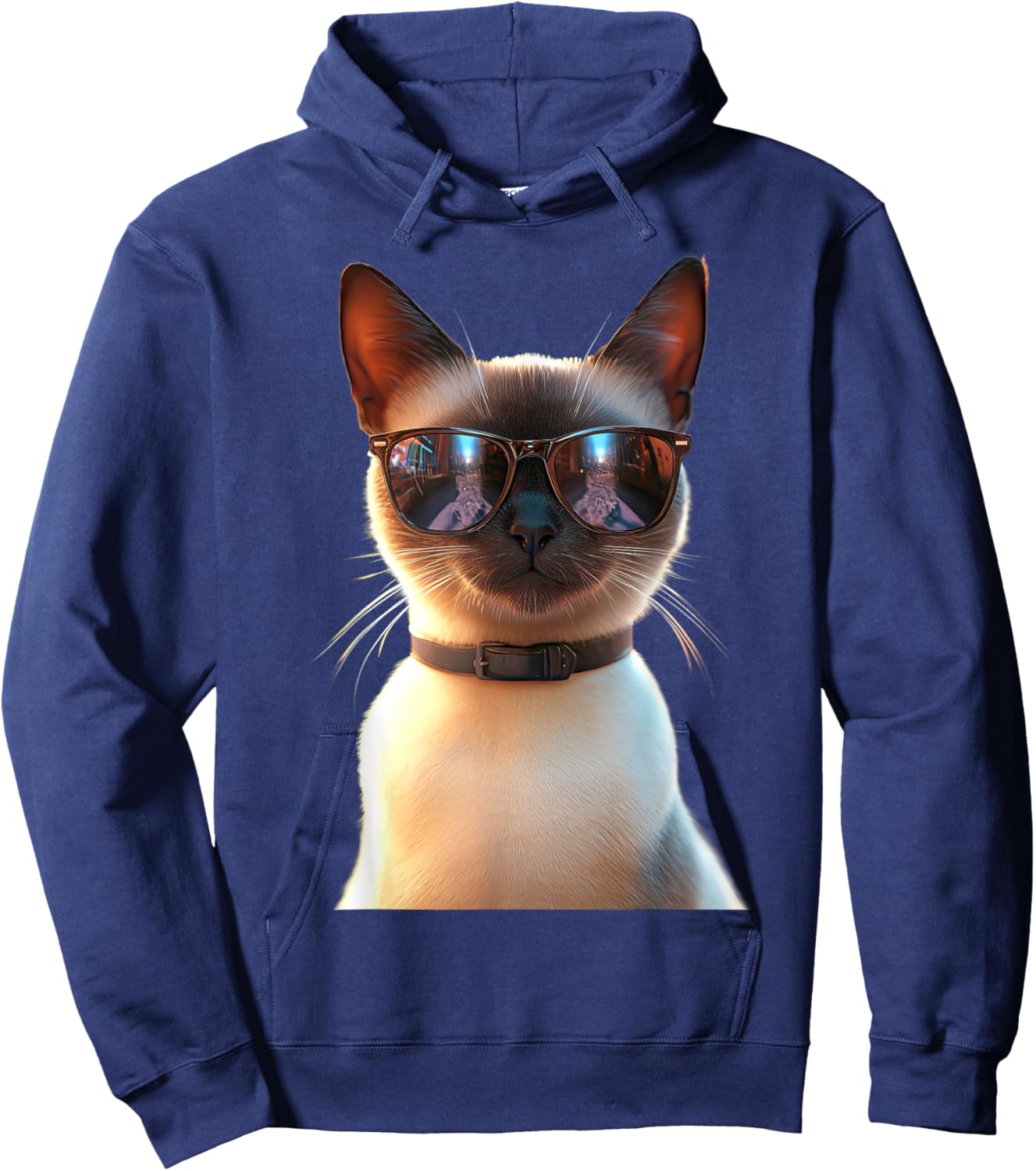 Siamese Cat Kitten Cat Lover Cat Mom Dad Cute Siamese Cats Hoodie - Hoodie | Navy