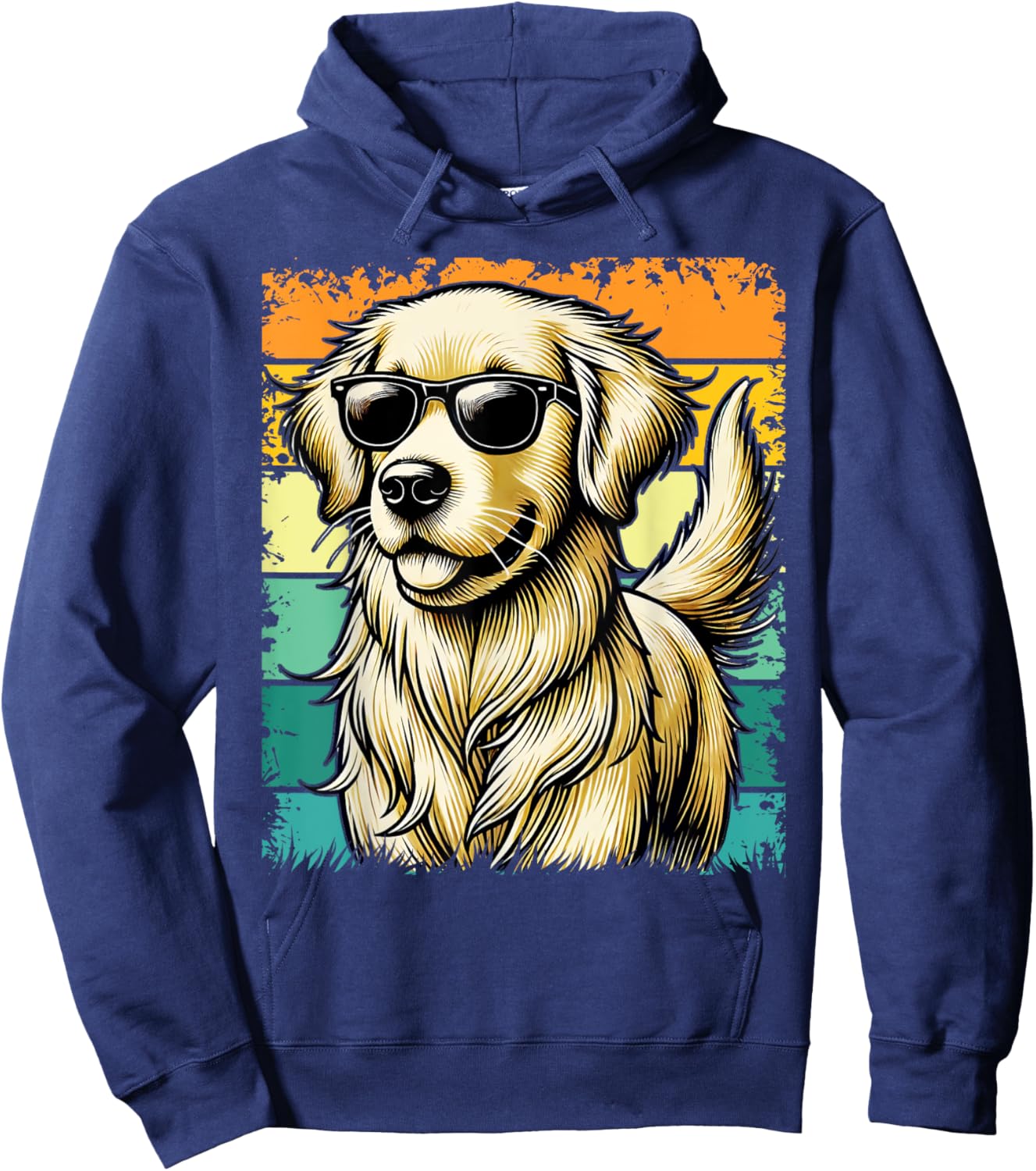 Golden Retriever for Kids Boys Girls Sunglasses Pet Hoodie - Hoodie | Navy