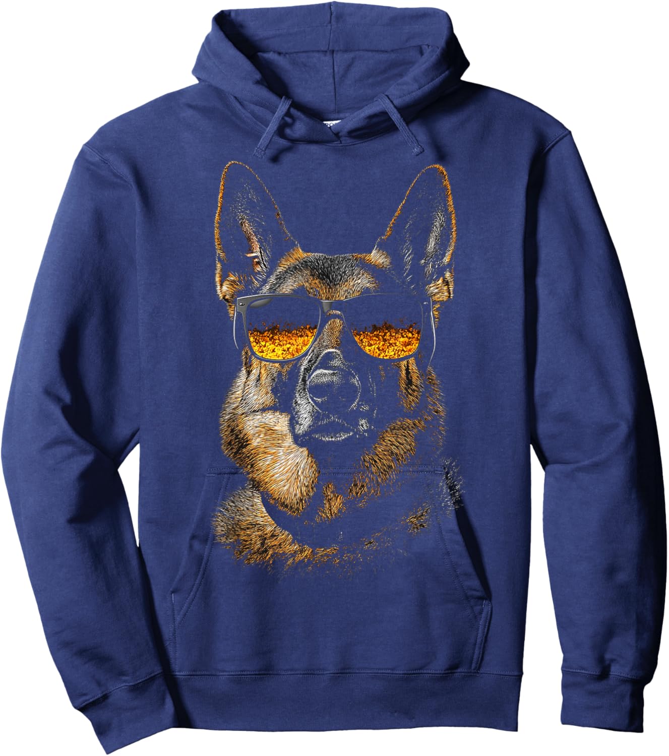 German Shepherd Dog Pet Artwork Sunglasses German Shepherd Hoodie - Hoodie | Navy
