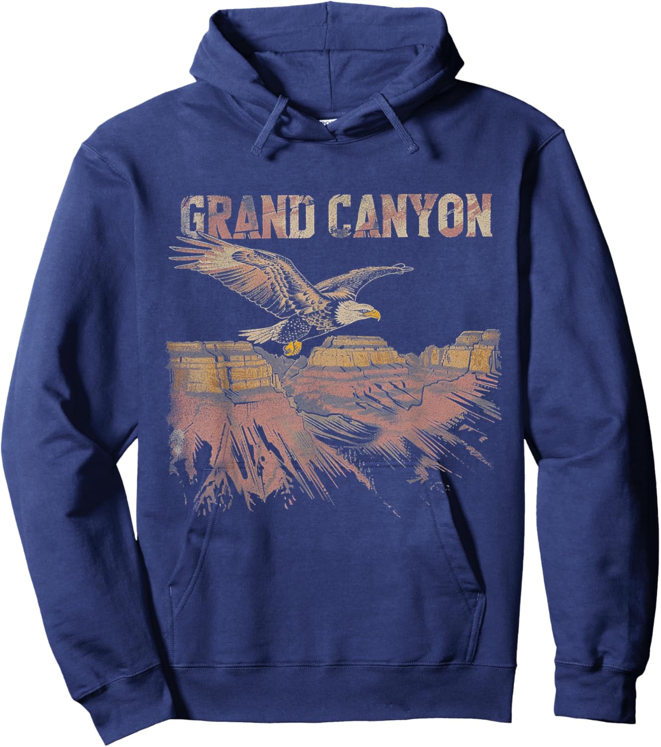Grand Canyon - US National Park Vintage Men Women Kids Retro Hoodie - Hoodie | Navy