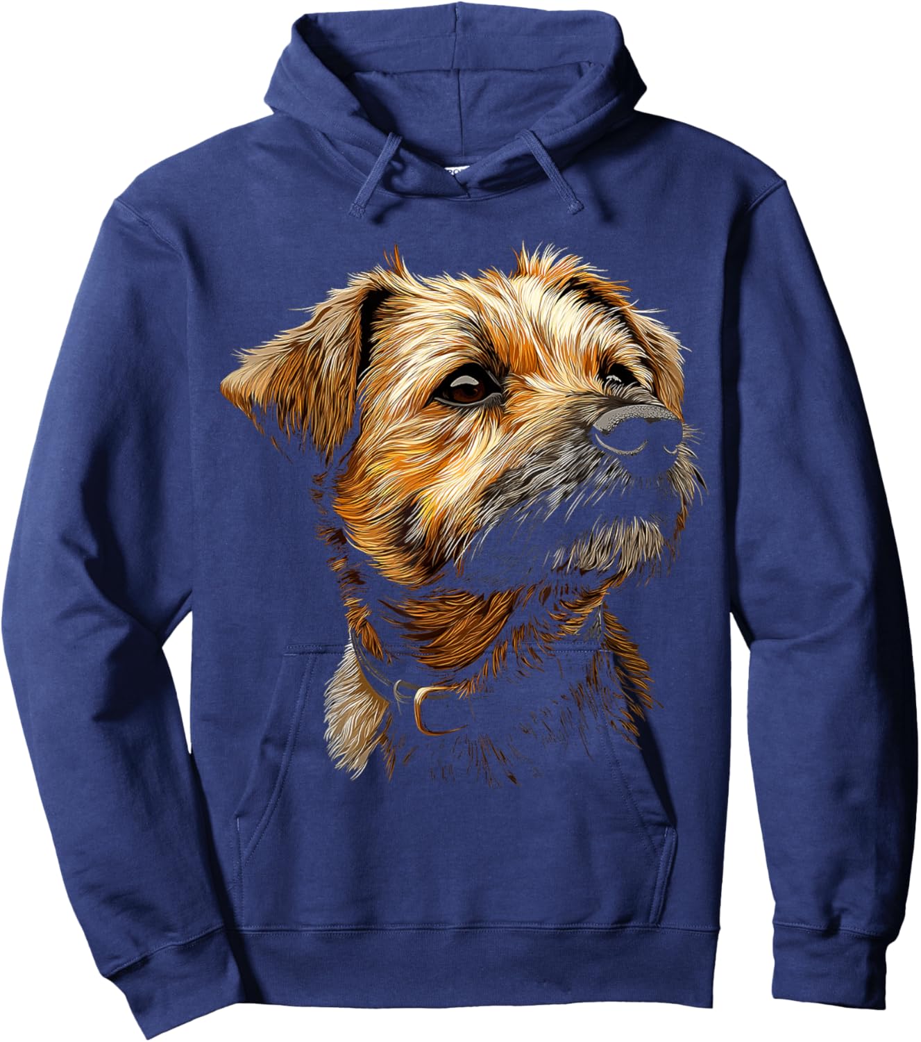 Border Terrier Dog Motif Pet Illustration Border Terrier Women Kids Hoodie - Hoodie | Navy