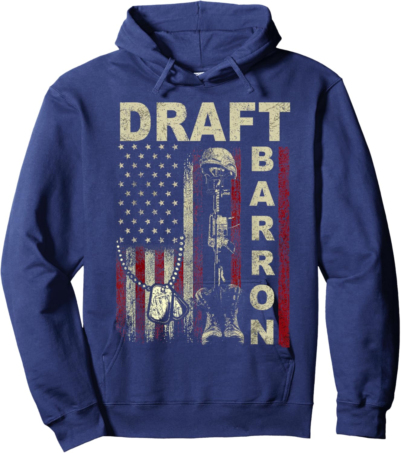 Draft Barron Shirt Vintage Send Barron T-Shirt - Hoodie | Navy