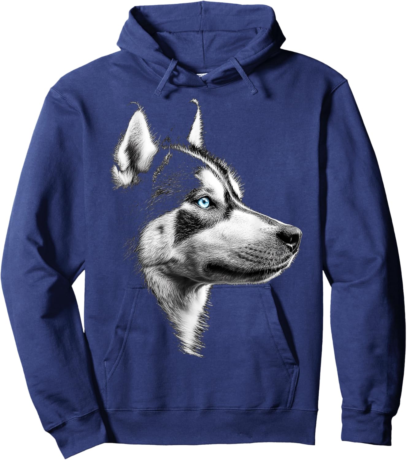Siberian Husky Dog Motif Pet Artwork Siberian Husky Men Women Kids Hoodie - Hoodie | Navy