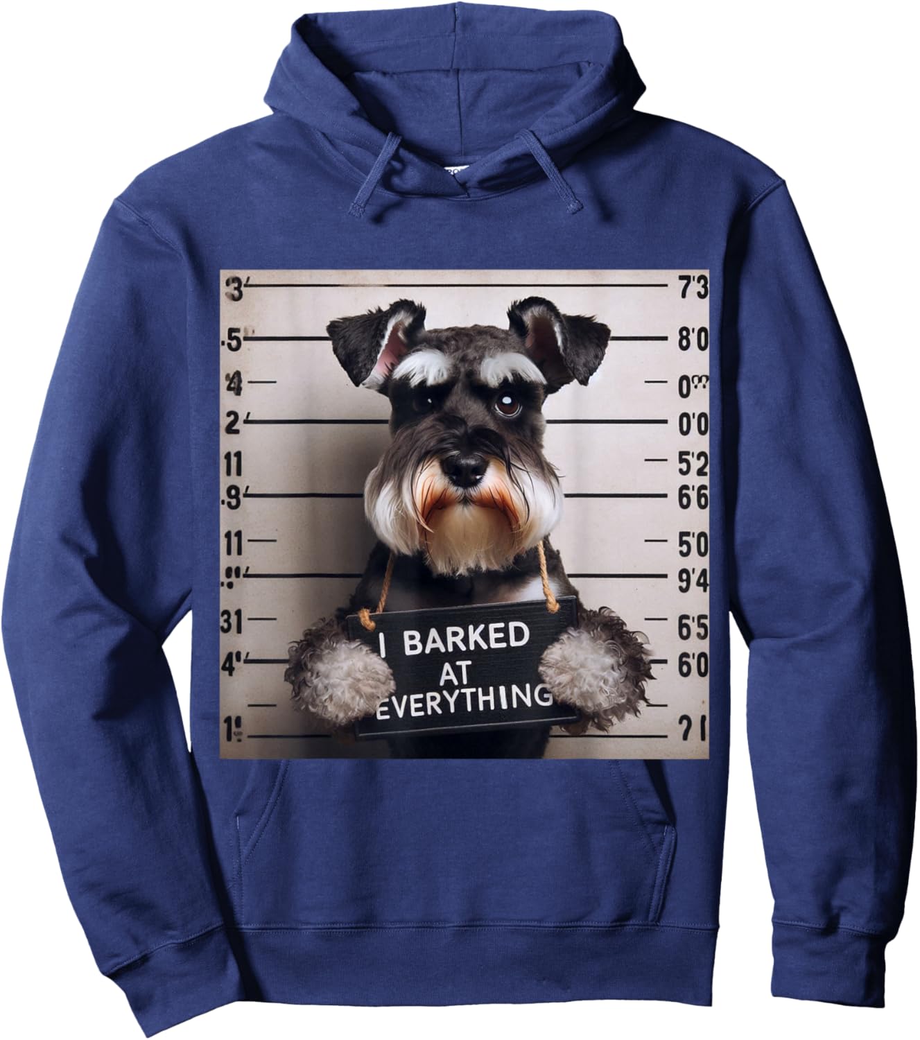 I Barked at Everything Miniature Schnauzer Men Women Kids Hoodie - Hoodie | Navy