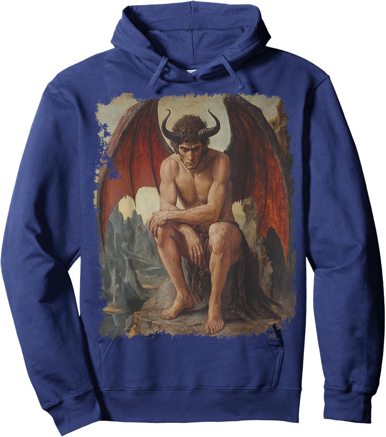 Renaissance Art Devil Hoodie - Hoodie | Navy