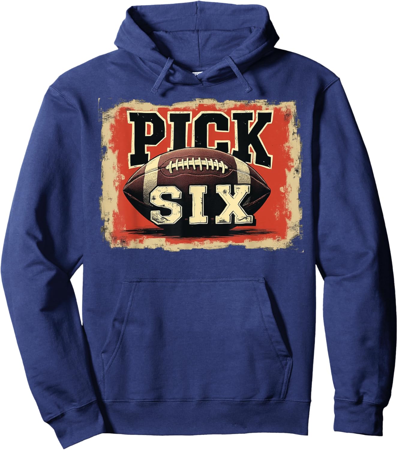 Pick Six Football Play - Savage Interception Design Hoodie - Hoodie | Navy