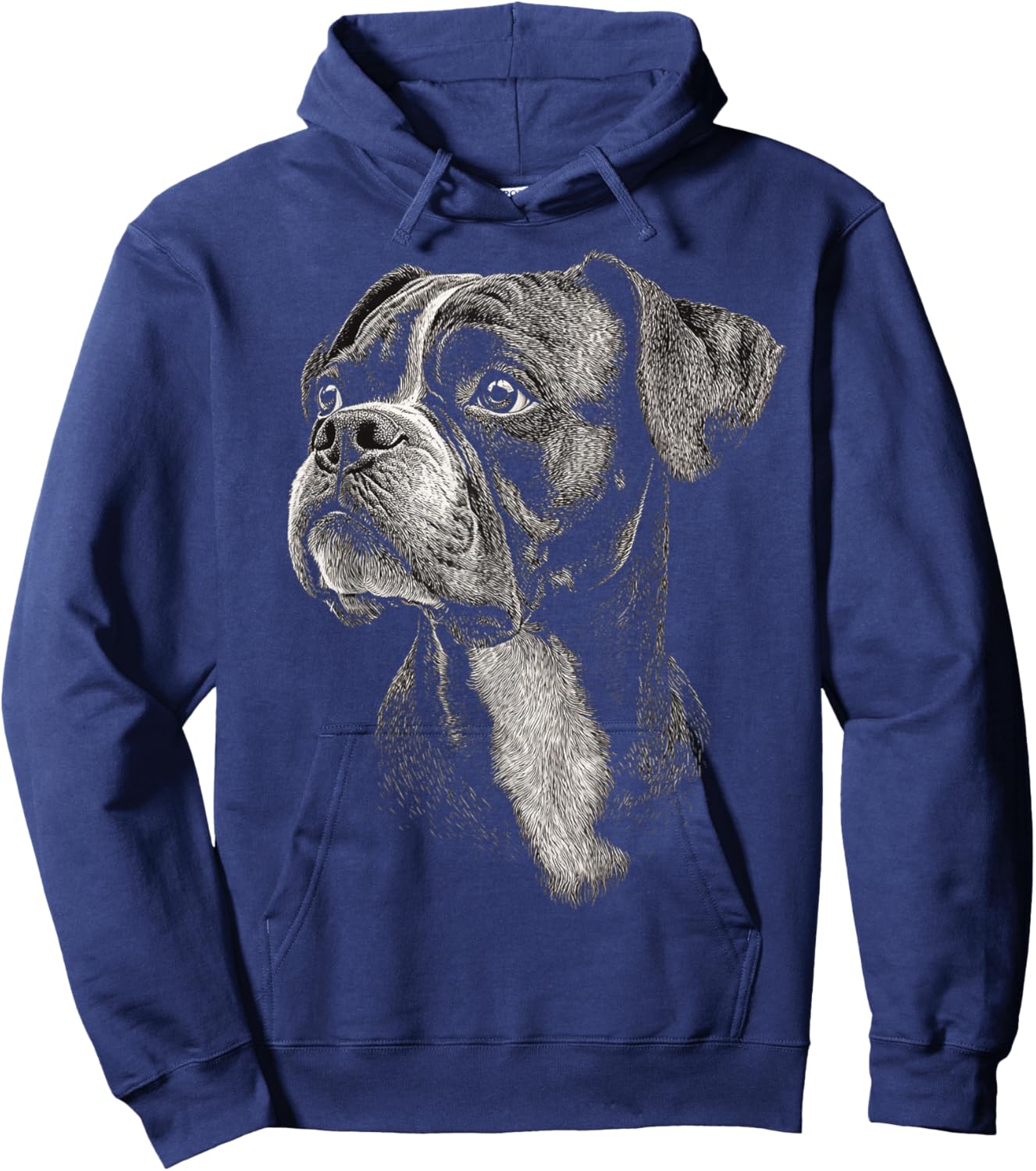 Boxer Dog Motif Pet Art Boxer Hoodie - Hoodie | Navy