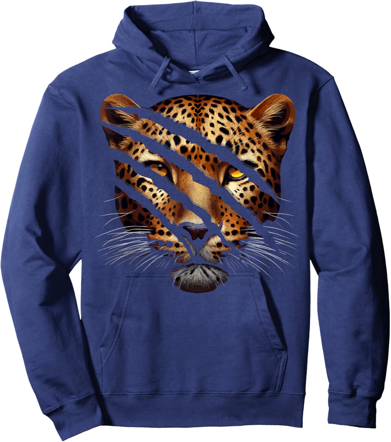 Leopard Cheetah Tiger Leopard Face Lion Cat Women Girls Kids Hoodie - Hoodie | Navy