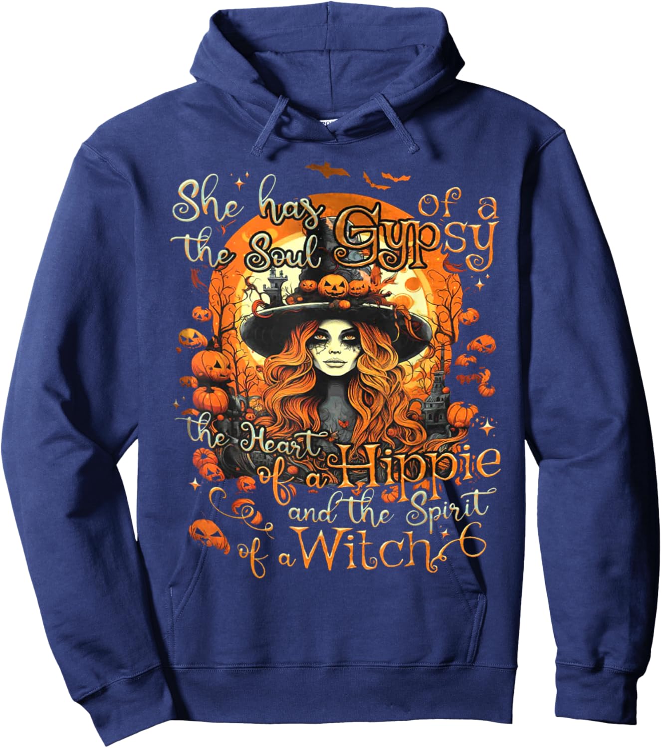 She Has The Soul Of A Gypsy The Heart Of A Hippie Hoodie - Hoodie | Navy