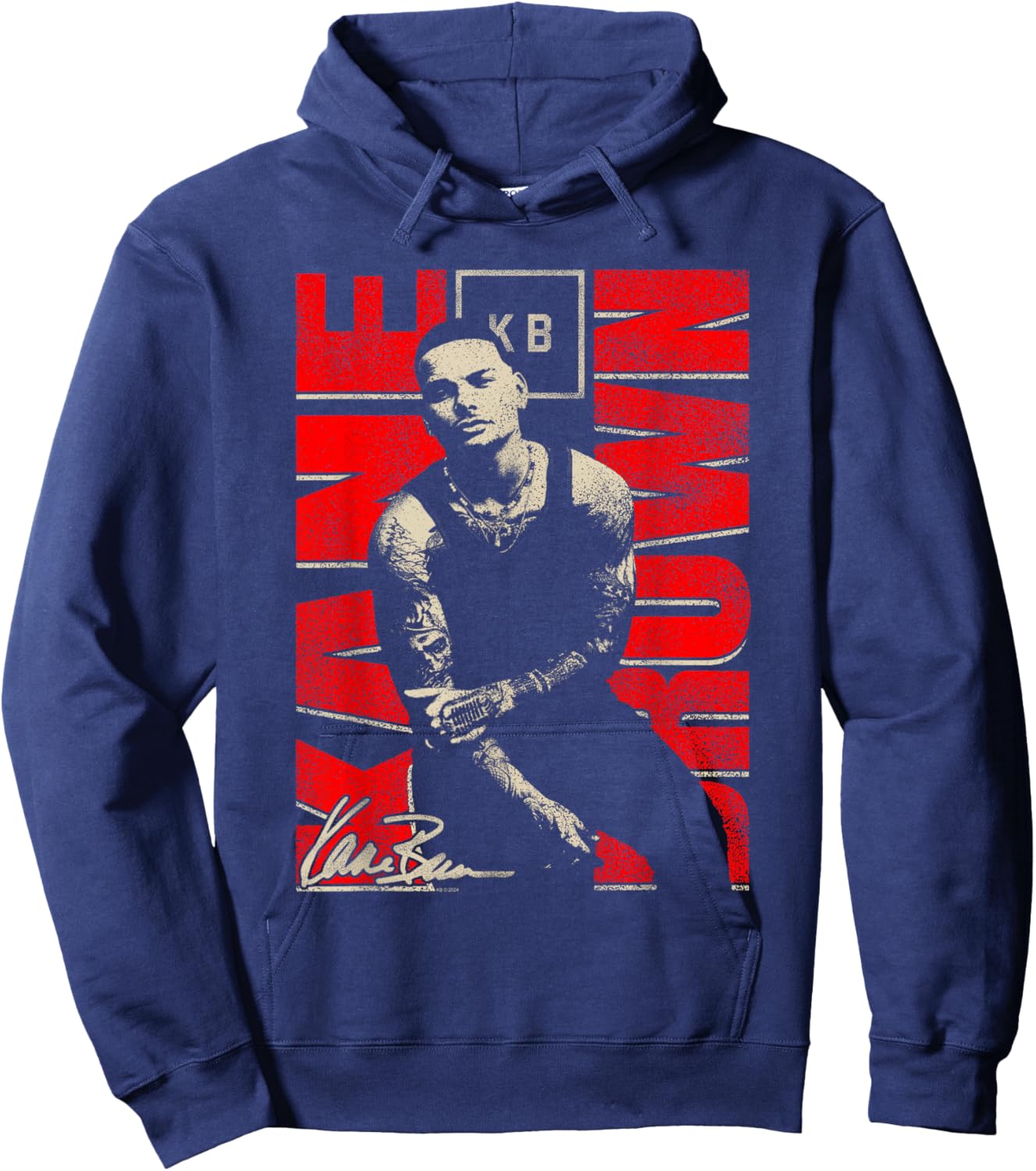 Kane Brown KB Signature Distressed Hoodie - Hoodie | Navy