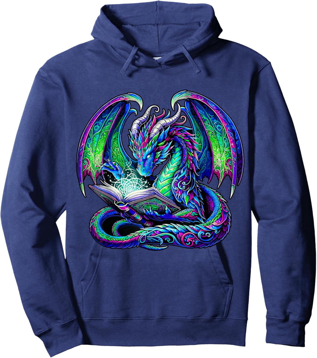 Book Dragon Reading lover Hoodie - Hoodie | Navy