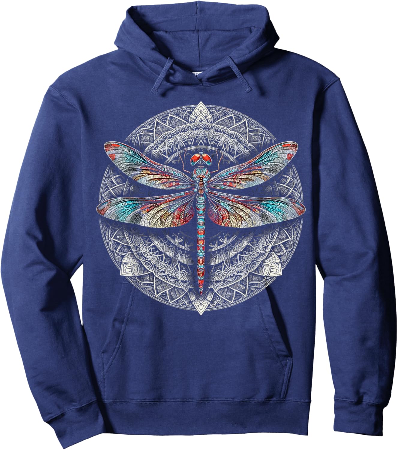 Magical Colorful Dragonfly Hoodie - Hoodie | Navy