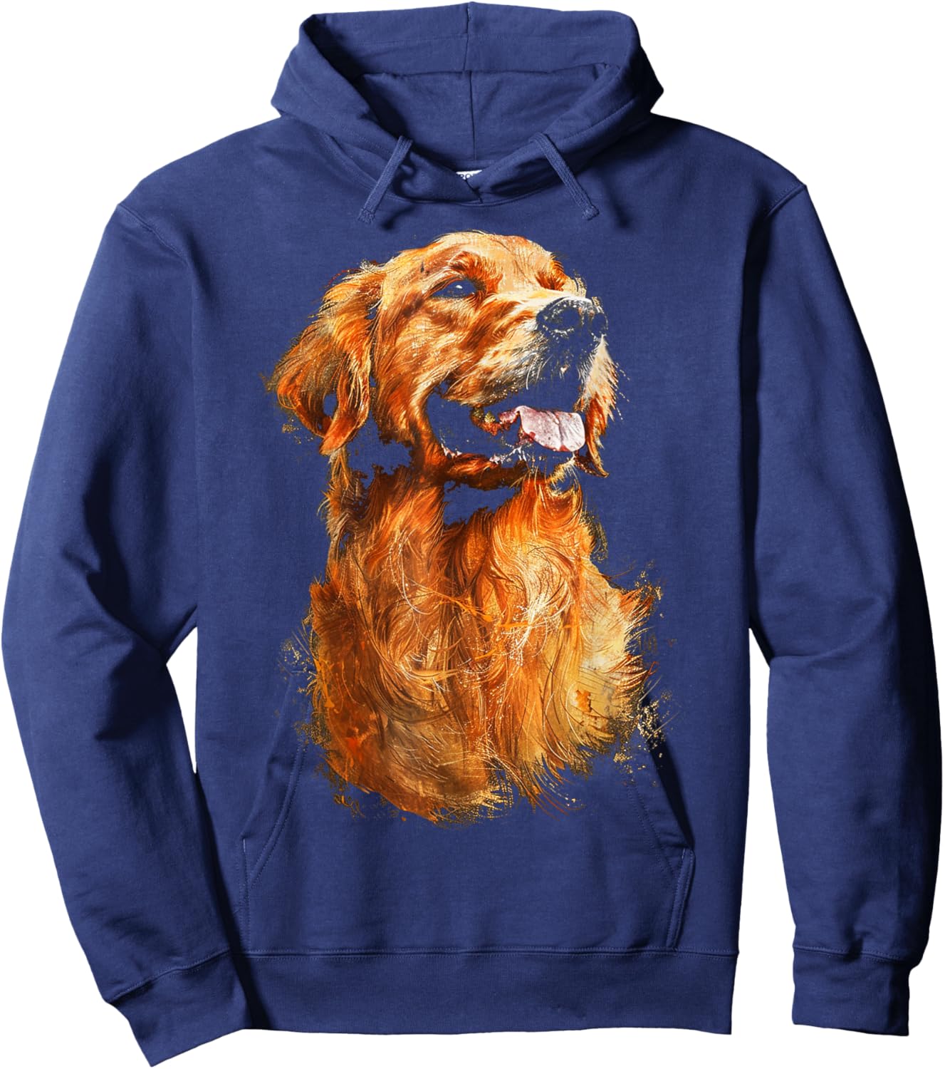 Golden Retriever Dog Graphic Pet Artwork Golden Retriever Men Women Kids Hoodie - Hoodie | Navy