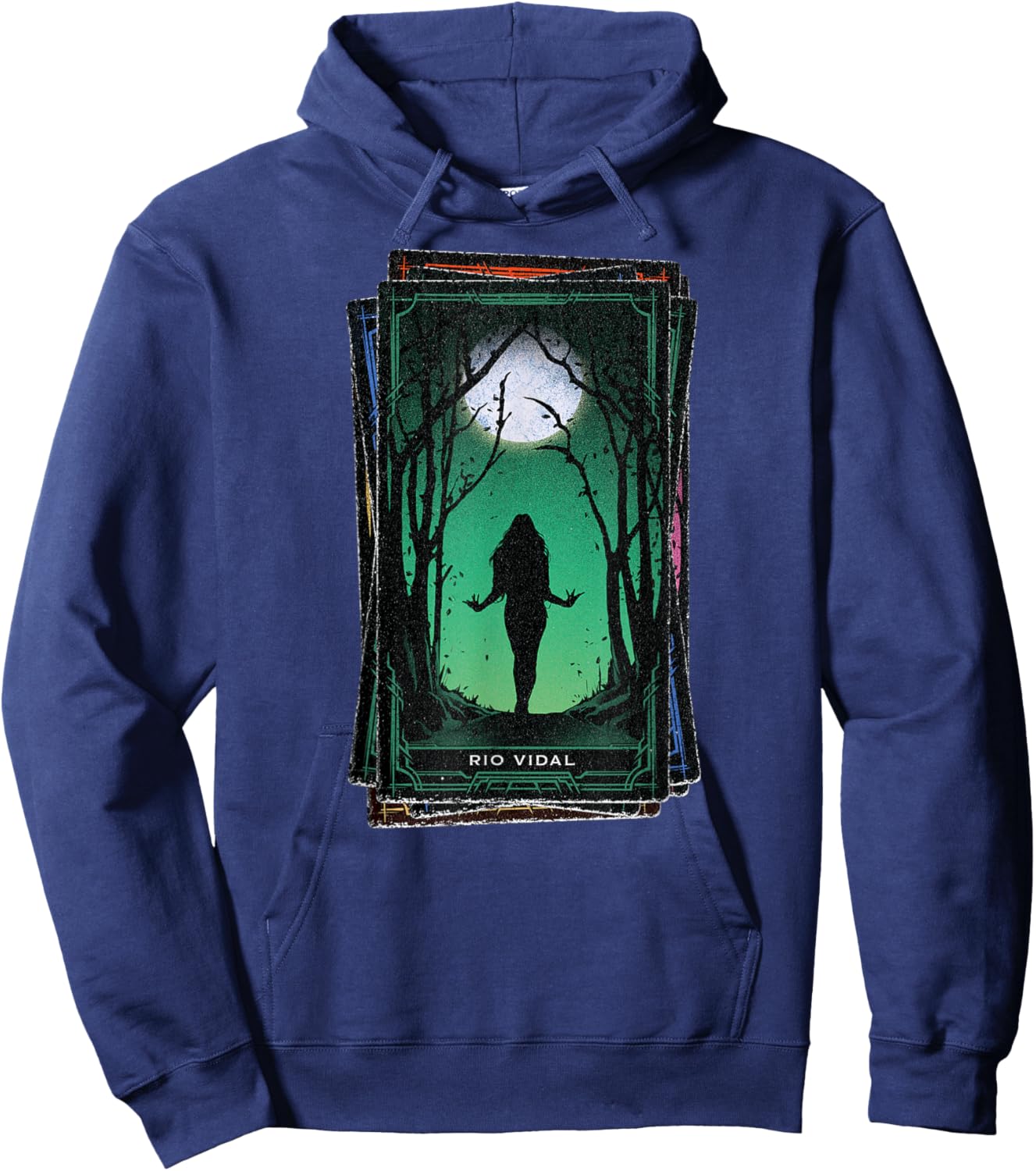 Marvel Agatha All Along Disney+ Rio Vidal Tarot Card Hoodie - Hoodie | Navy