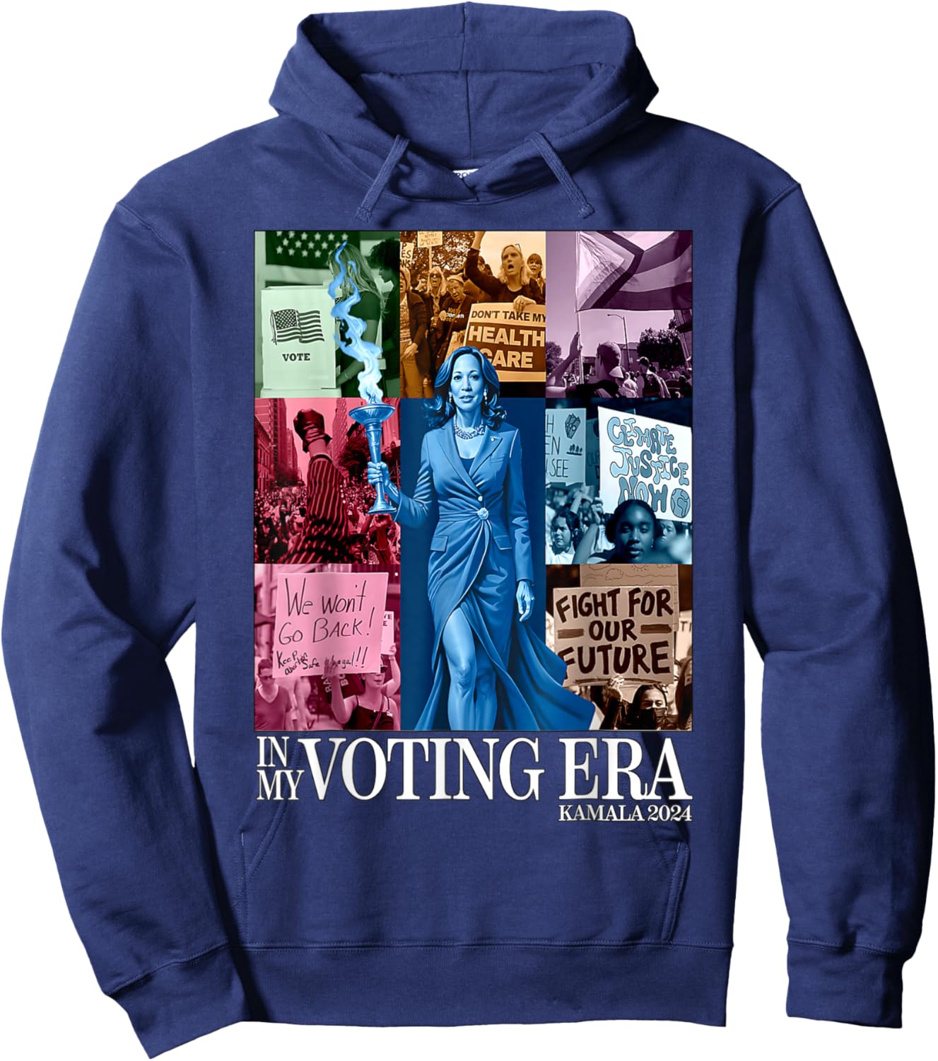 Kamala Harris 2024 Tour In My Voting Era Madam President Hoodie - Hoodie | Navy