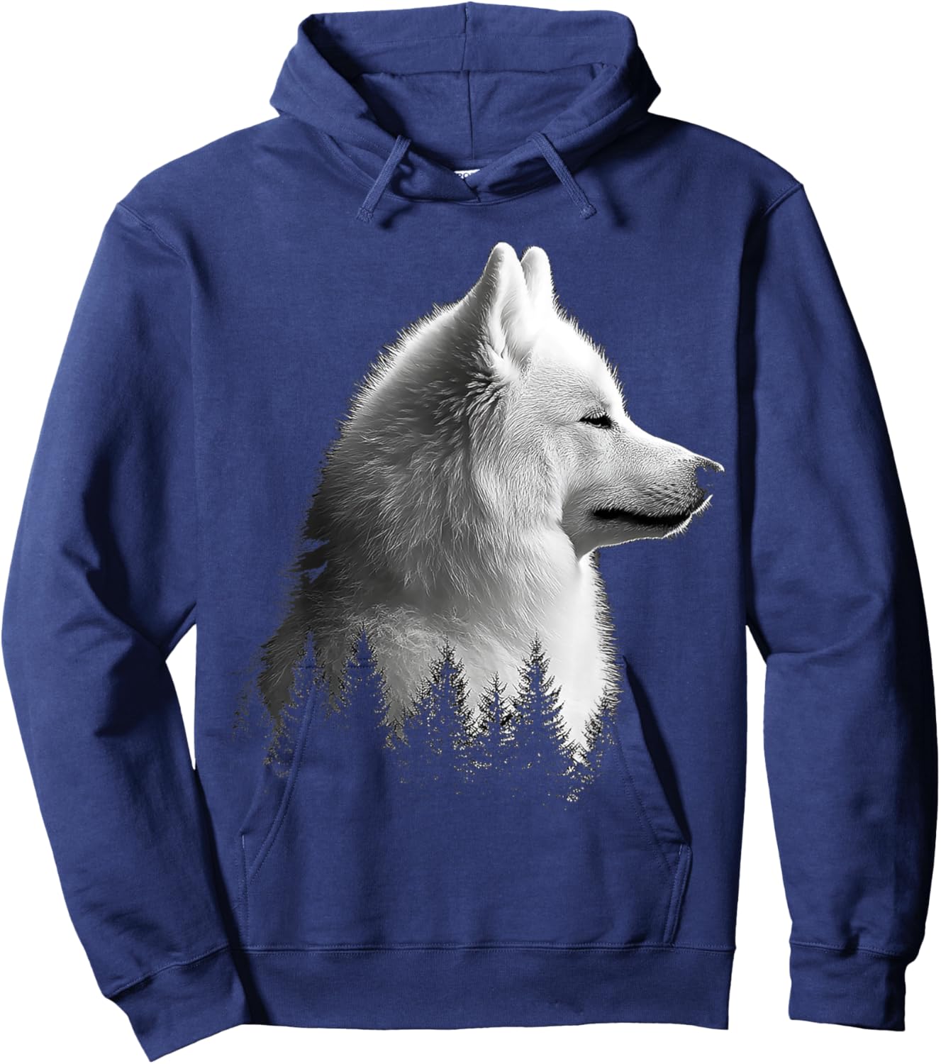 Samoyed Dog Graphic Pet Illustration Samoyed Men Women Kids Hoodie - Hoodie | Navy