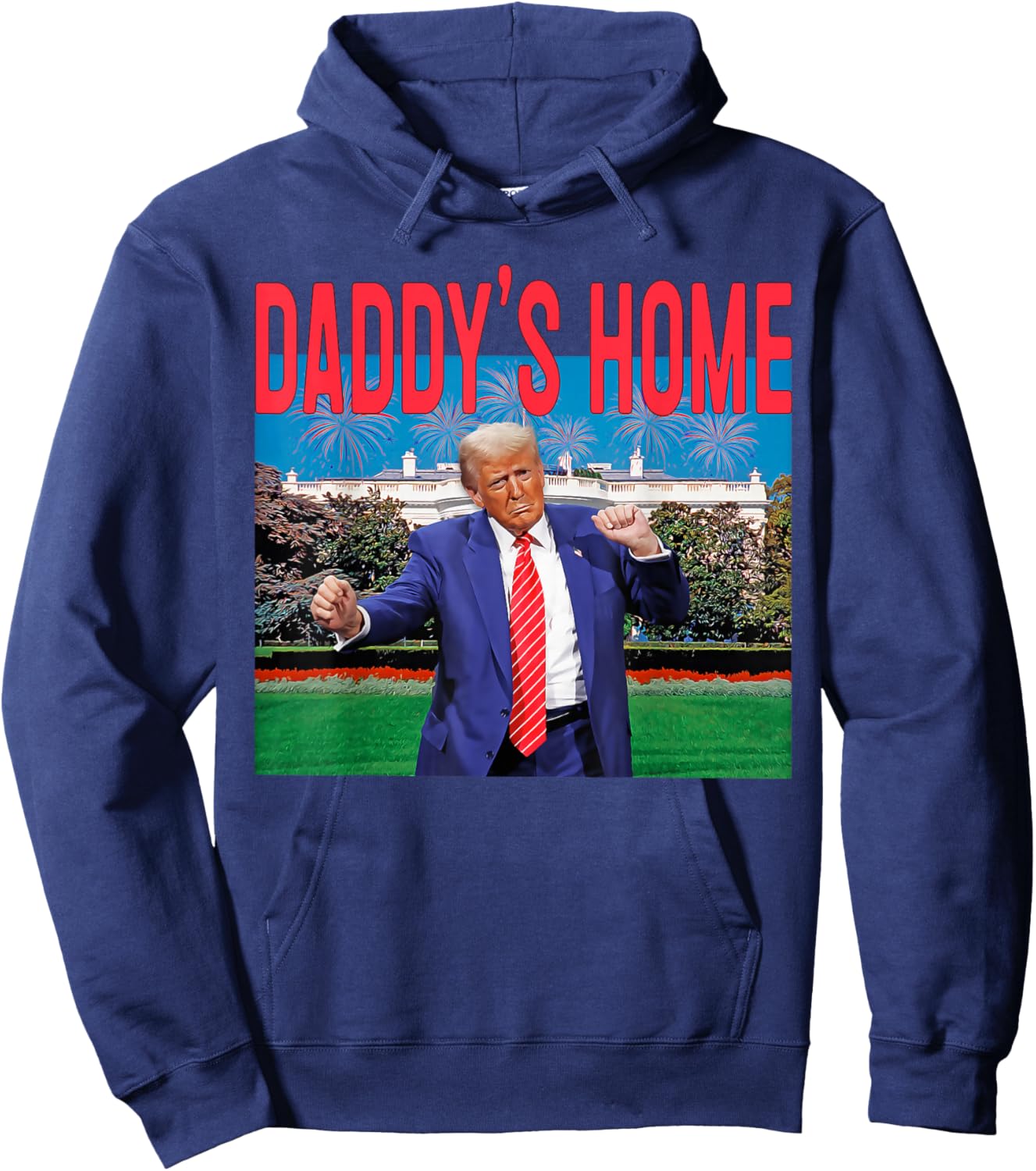 Daddy's Home Trump Pink Trump 2024 Take America Back Hoodie - Hoodie | Navy