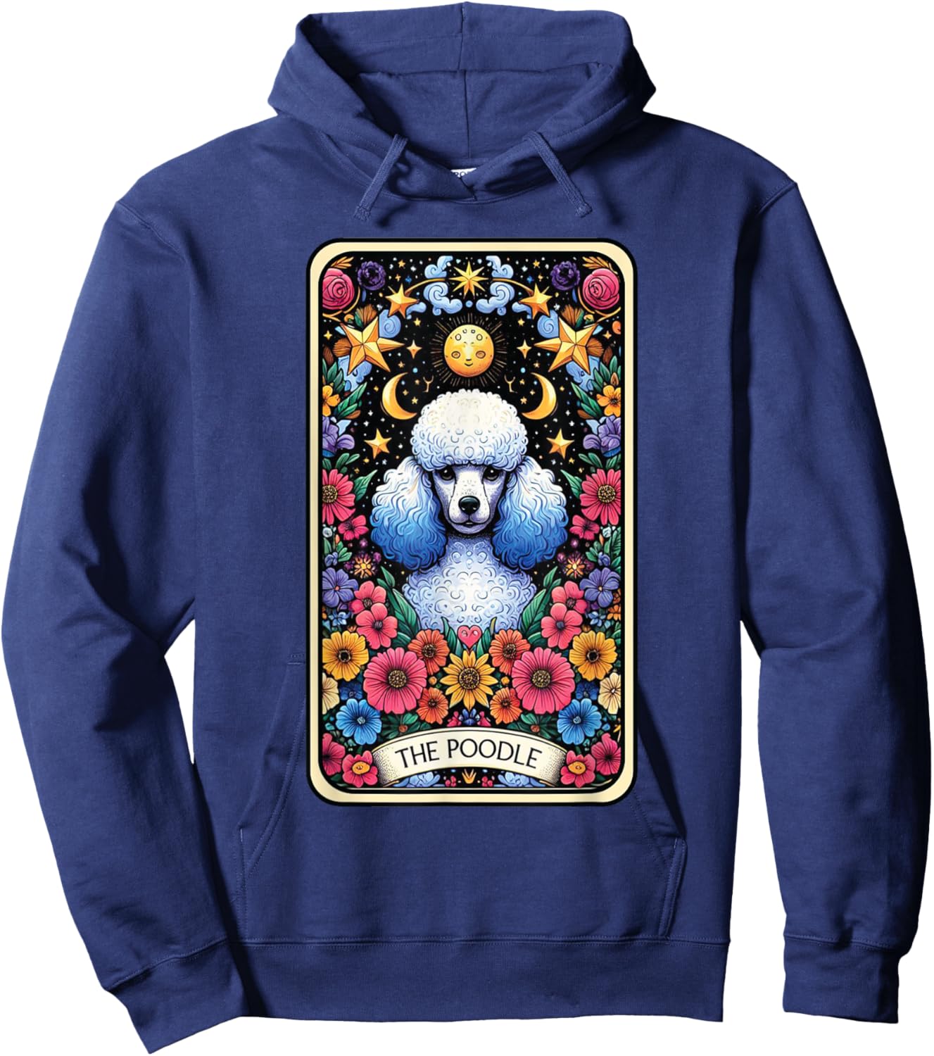 The Poodle Dog Tarot Card Hoodie - Hoodie | Navy