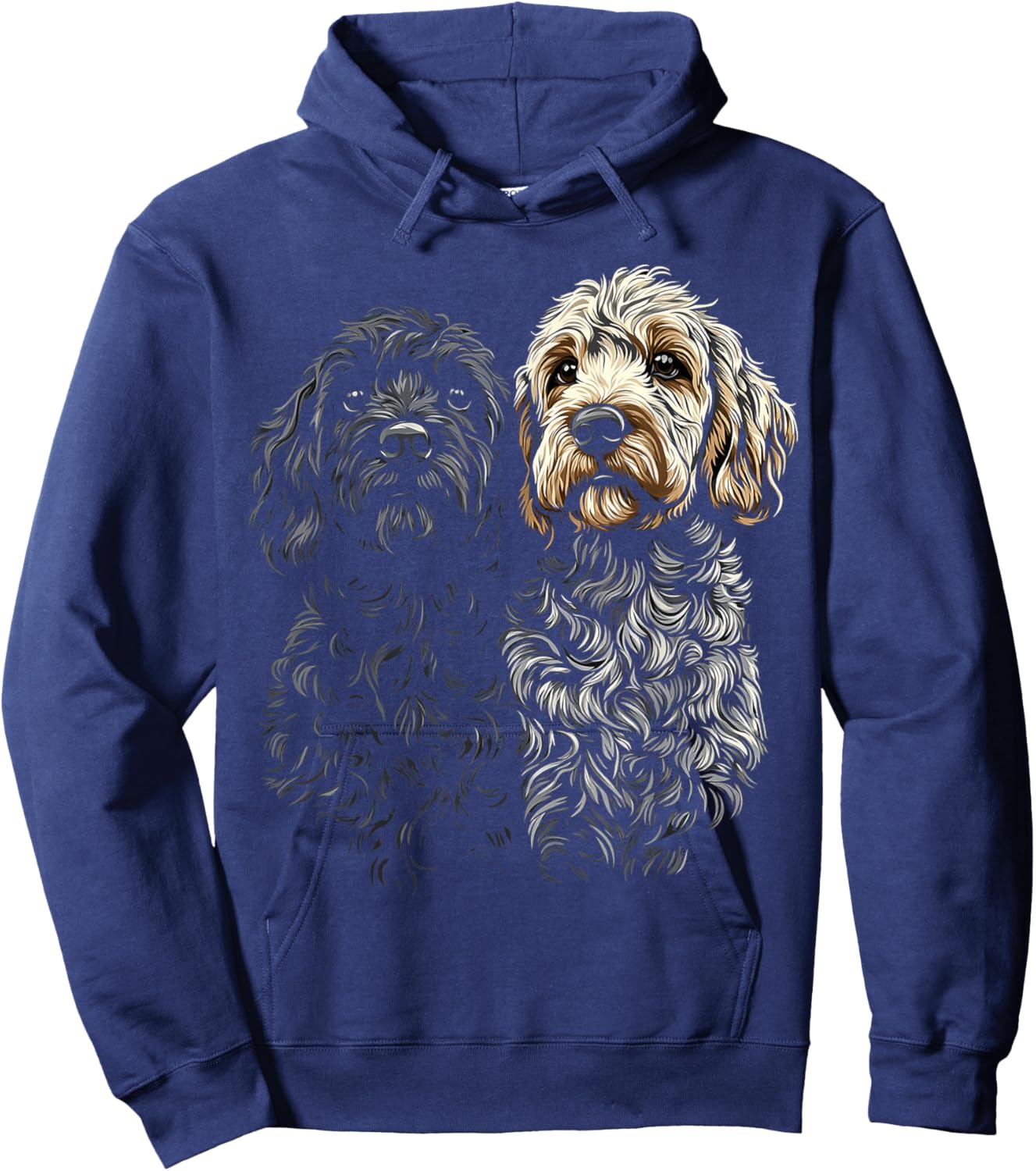 Labradoodle Dog Motif Pet Art Labradoodle Men Women Kids Hoodie - Hoodie | Navy