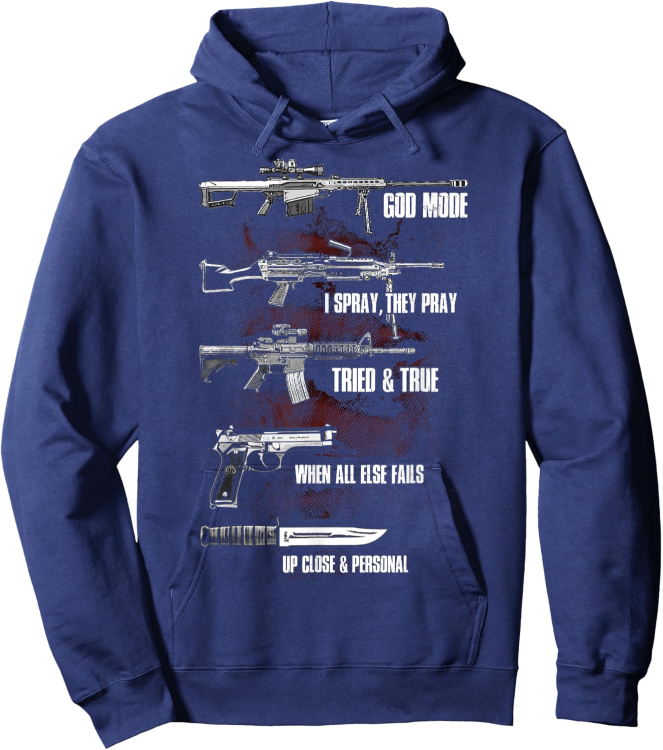 Military Weapon Descriptions Hoodie - Hoodie | Navy